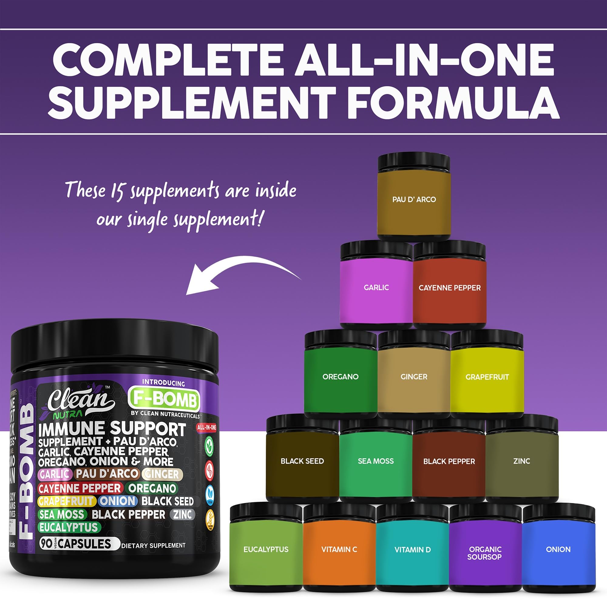Foto 3 pulgar | Supplement Clean Nutra Organic Inmune Support - Venta Internacional.