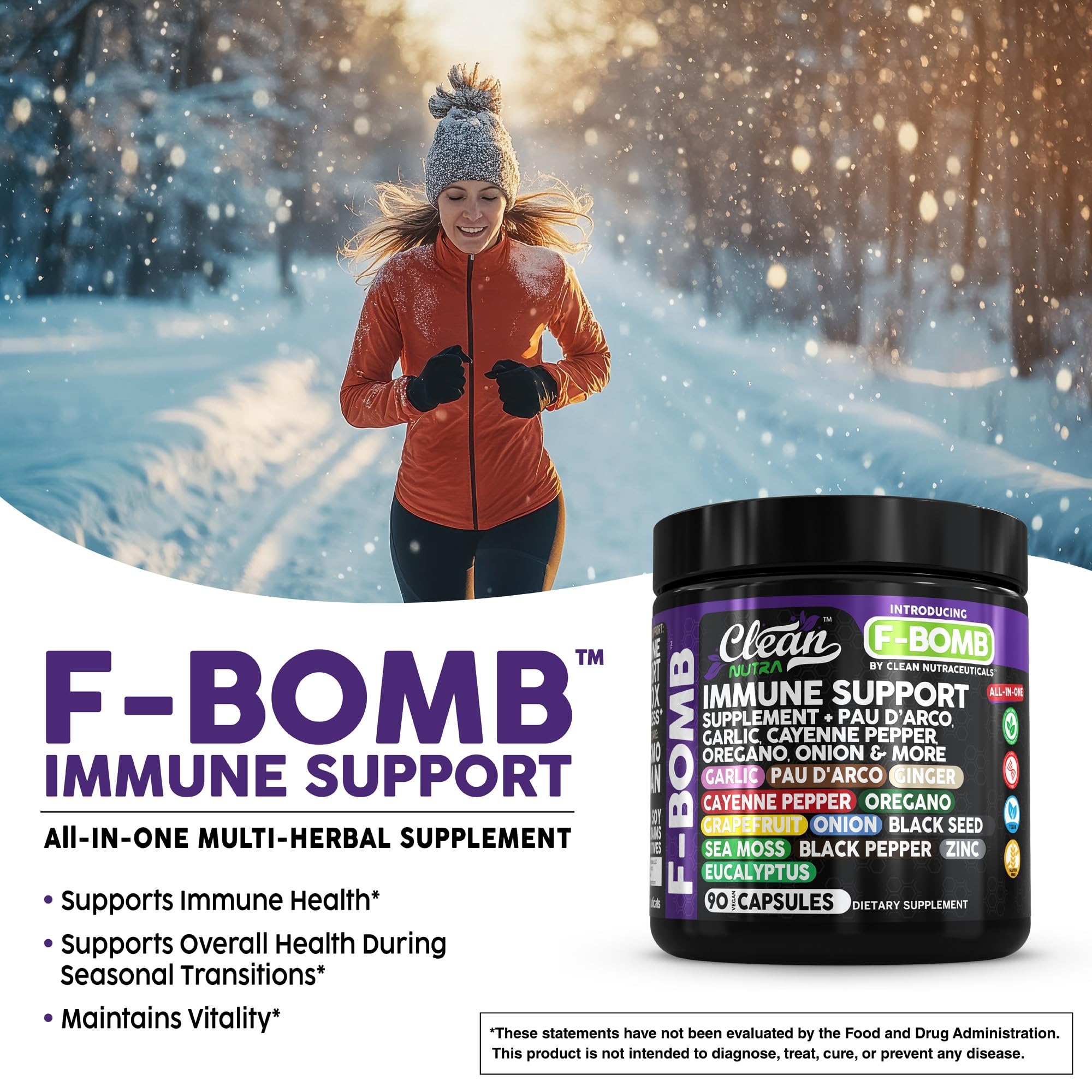 Foto 4 pulgar | Supplement Clean Nutra Organic Inmune Support - Venta Internacional.