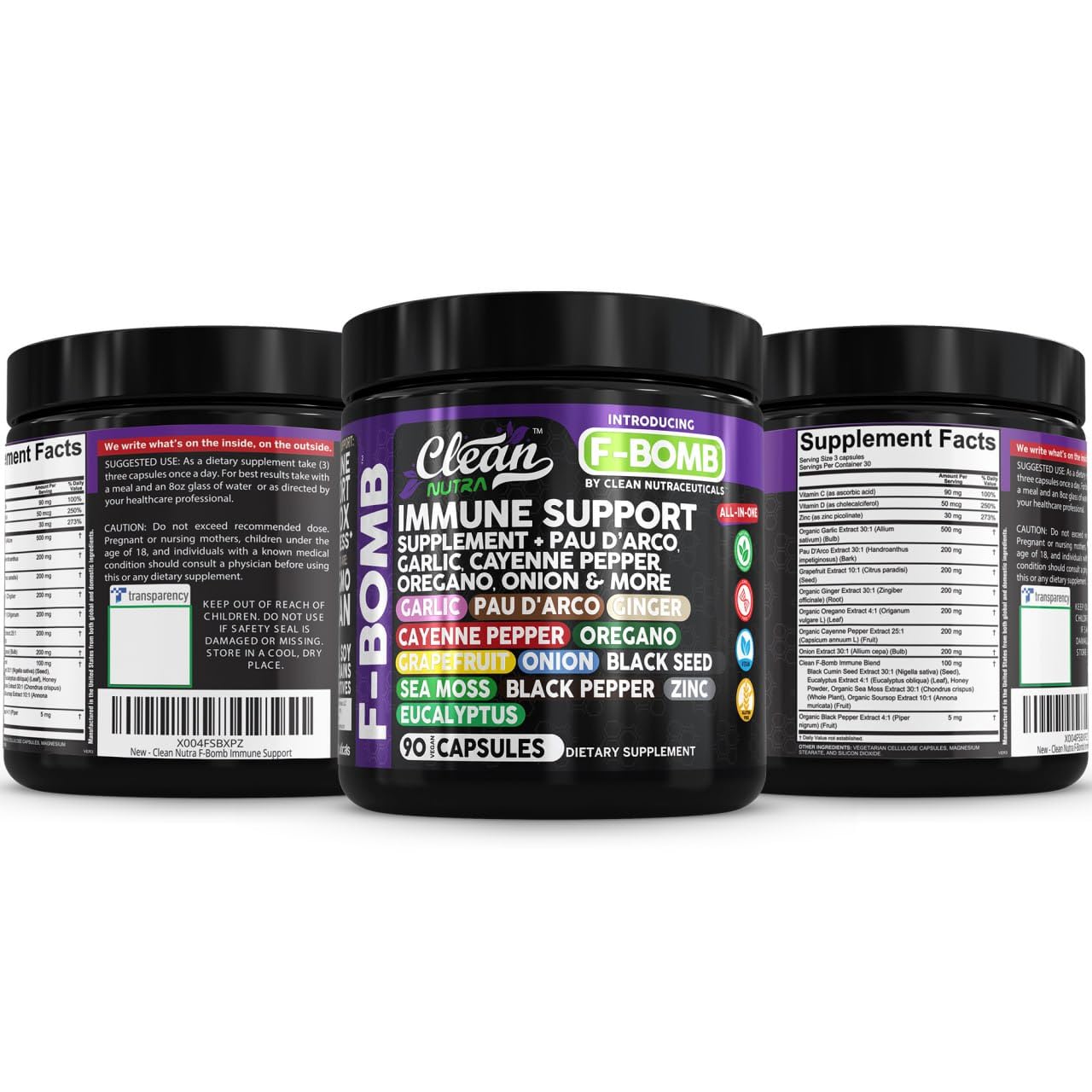 Foto 6 pulgar | Supplement Clean Nutra Organic Inmune Support - Venta Internacional.