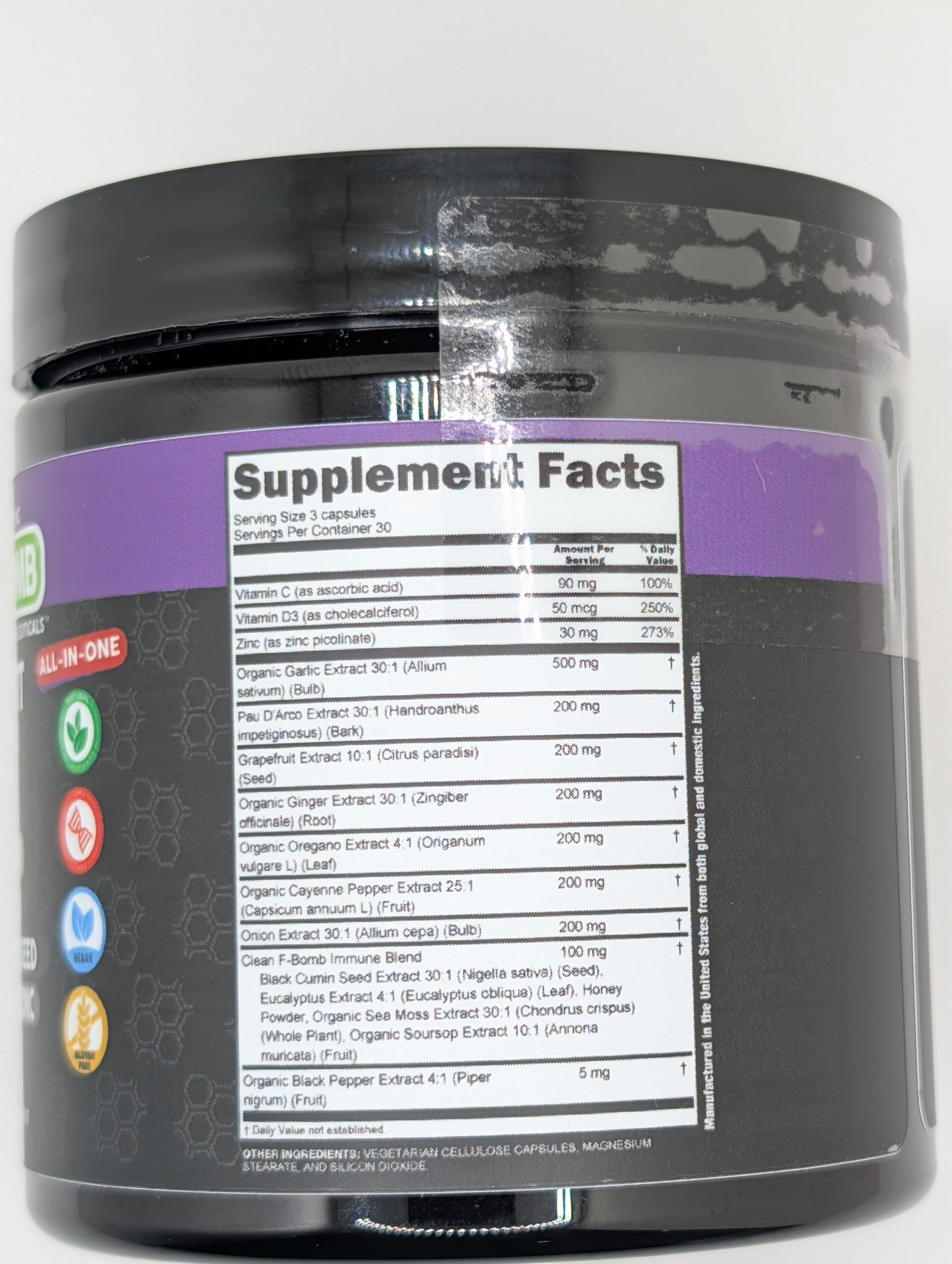 Foto 8 pulgar | Supplement Clean Nutra Organic Inmune Support - Venta Internacional.