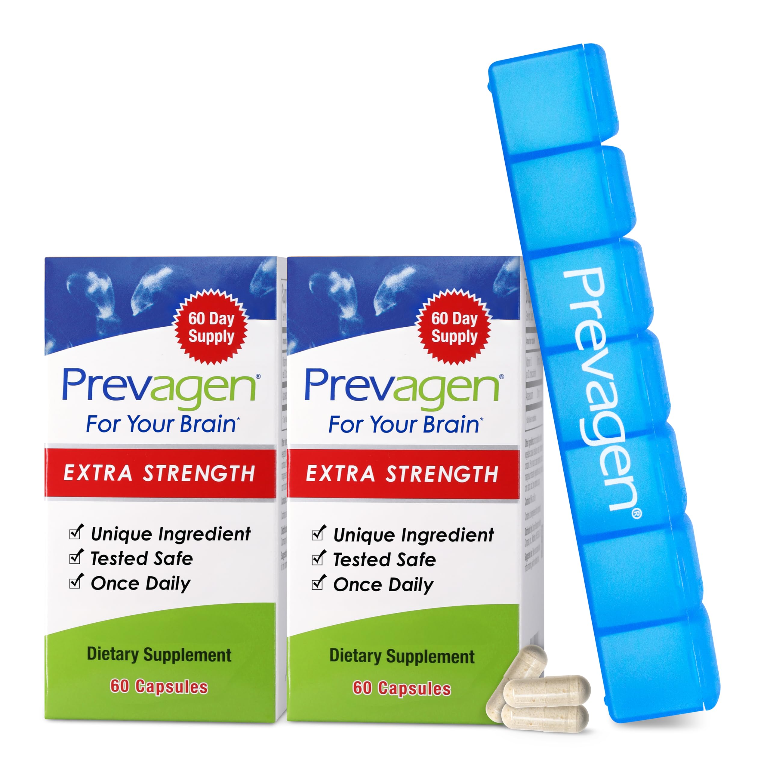 Suplemento Prevagen Extra Strength, 20 Mg, 60 Cápsulas, Paquete Doble - Venta Internacional.