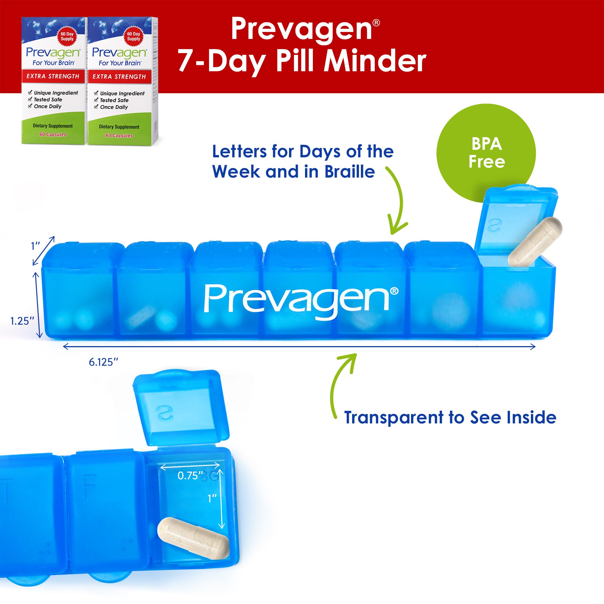 Foto 3 pulgar | Suplemento Prevagen Extra Strength, 20 Mg, 60 Cápsulas, Paquete Doble - Venta Internacional.