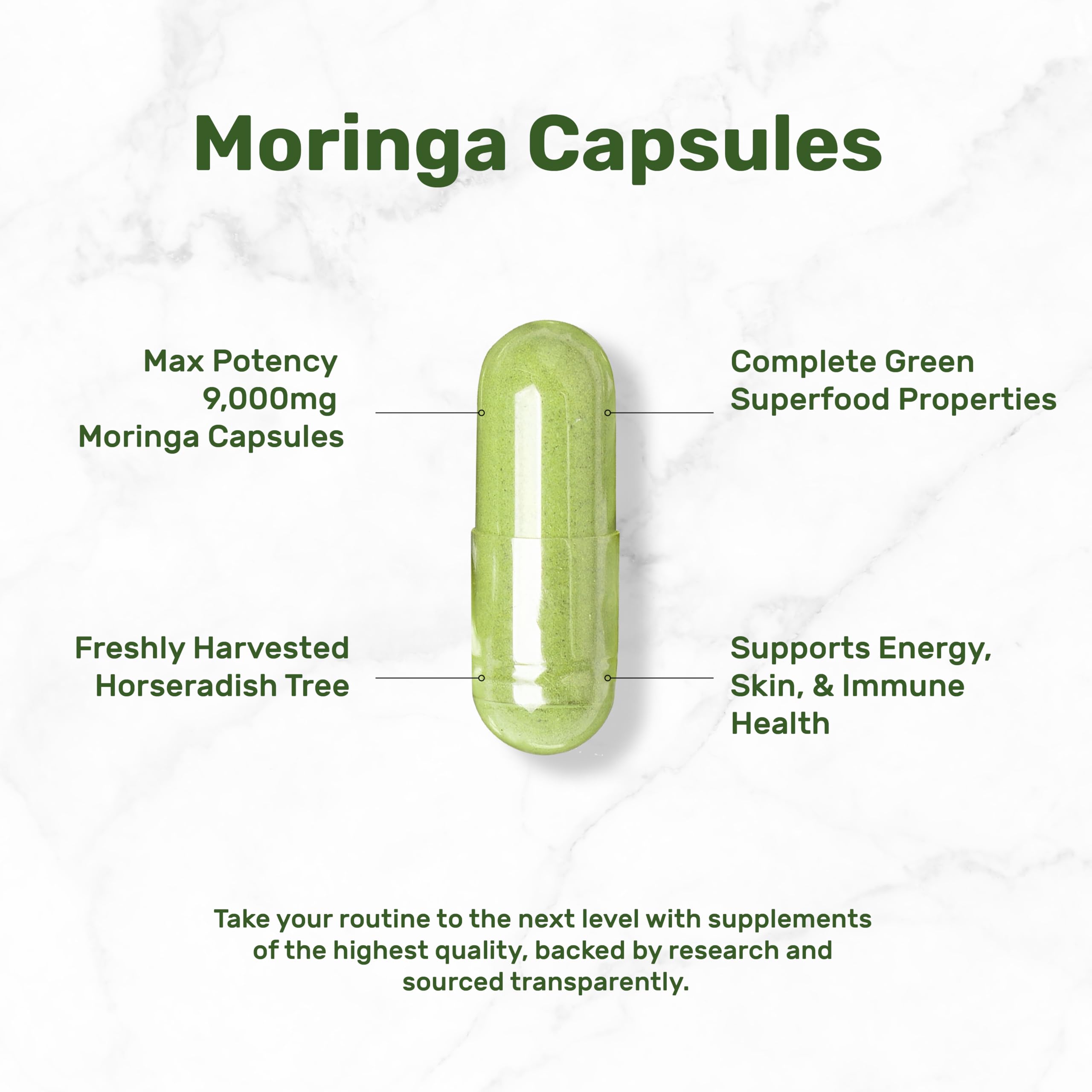 Foto 4 pulgar | Suplemento Y Oferta Suplemento Moringa Pure Capsules 9000 Mg X240 - Venta Internacional.