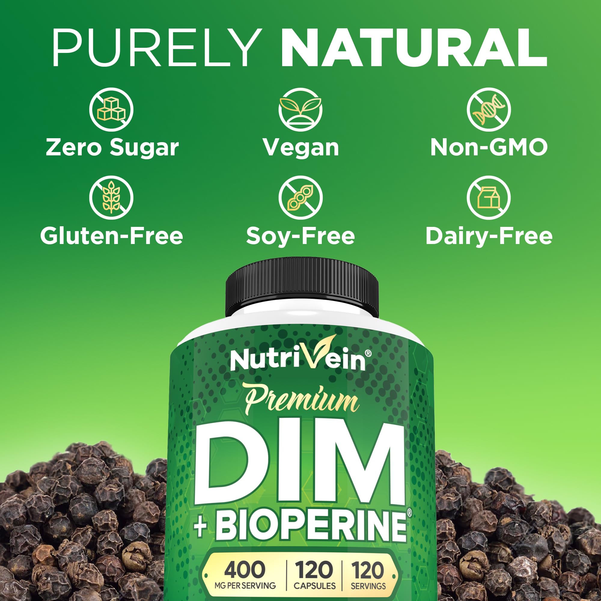 Foto 6 | Suplemento Nutrivein Premium Dim 400 Mg Al Día 120 Cápsulas - Venta Internacional.
