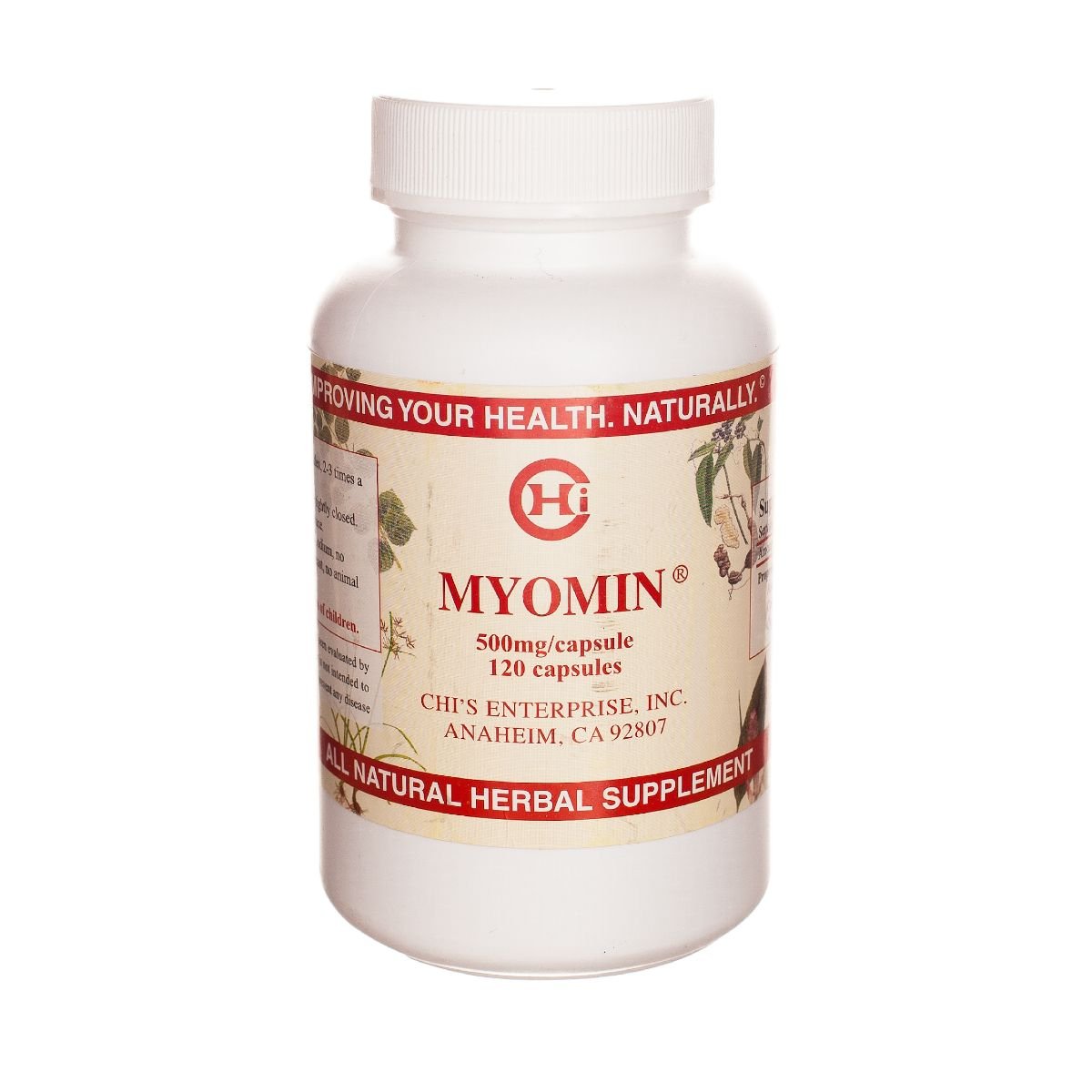 Suplemento Chi's Enterprise Myomin, 500 Mg, Cápsulas, 120 Unidades - Venta Internacional.