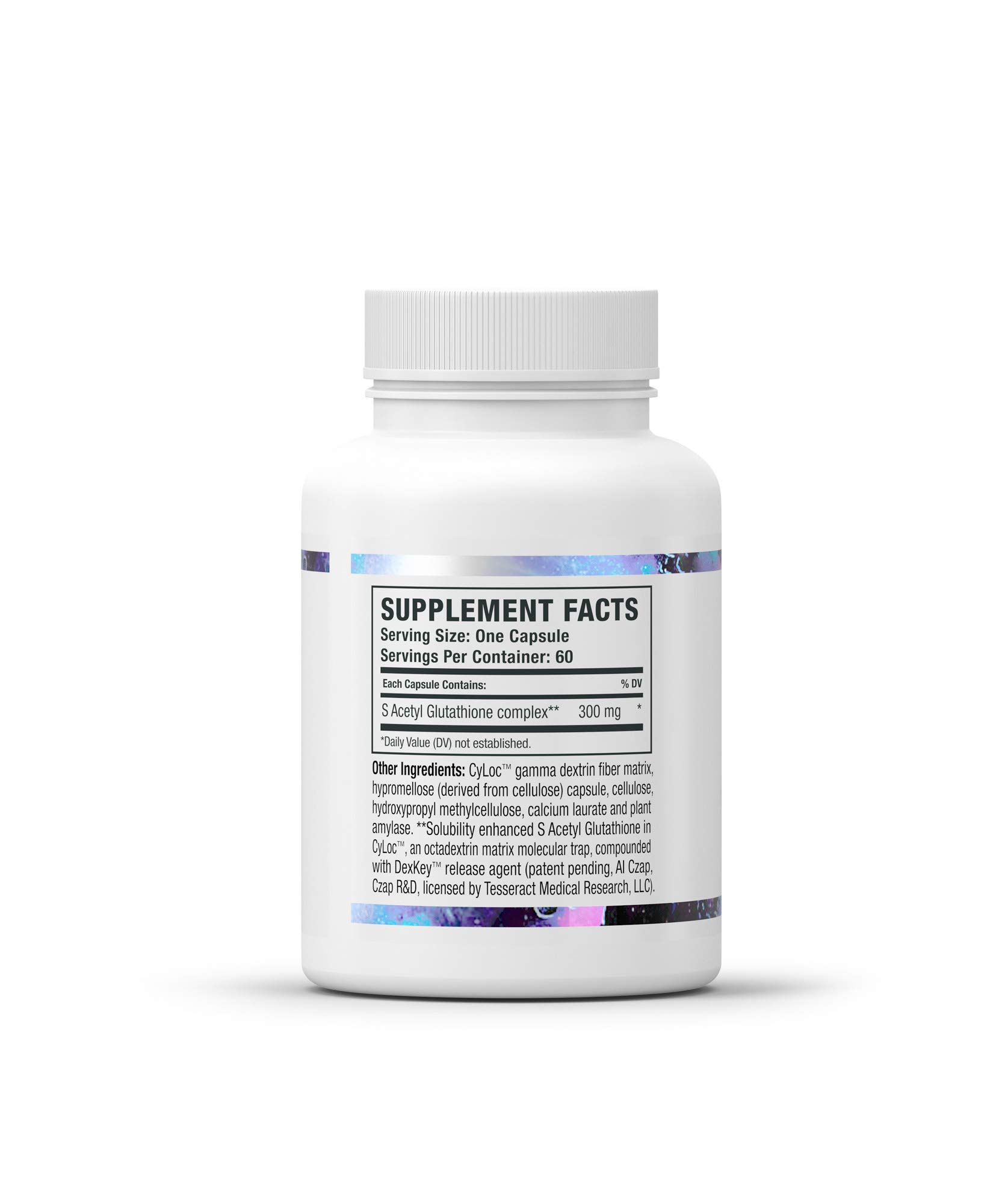 Foto 7 | Suplemento Tesseract Medical Research Safecell S-acetil Glutatión 300 Mg 60 Cápsulas Vegetarianas - Venta Internaciona