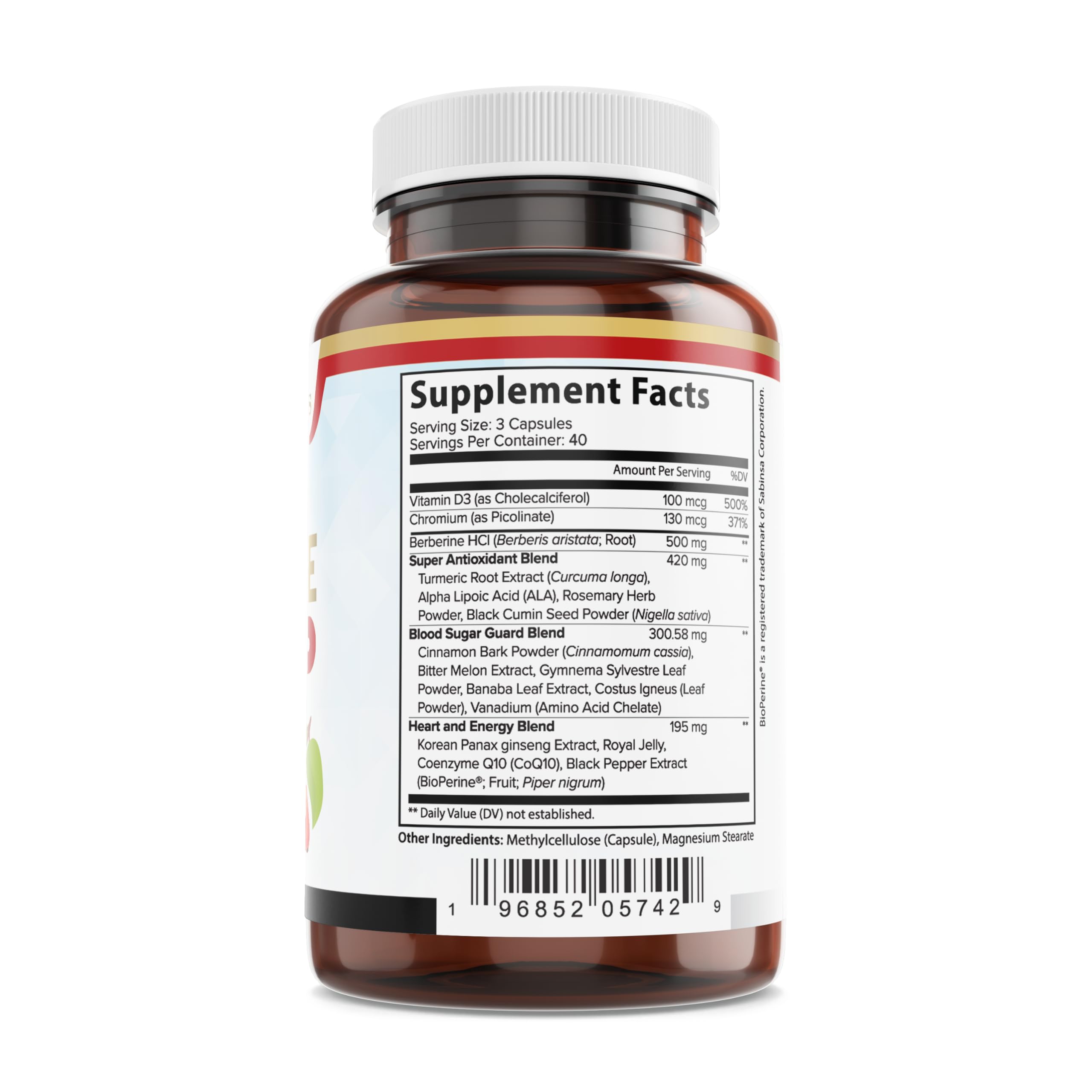 Foto 4 pulgar | Suplemento Pure Organic Elements Extreme Berberine Plus - Venta Internacional.