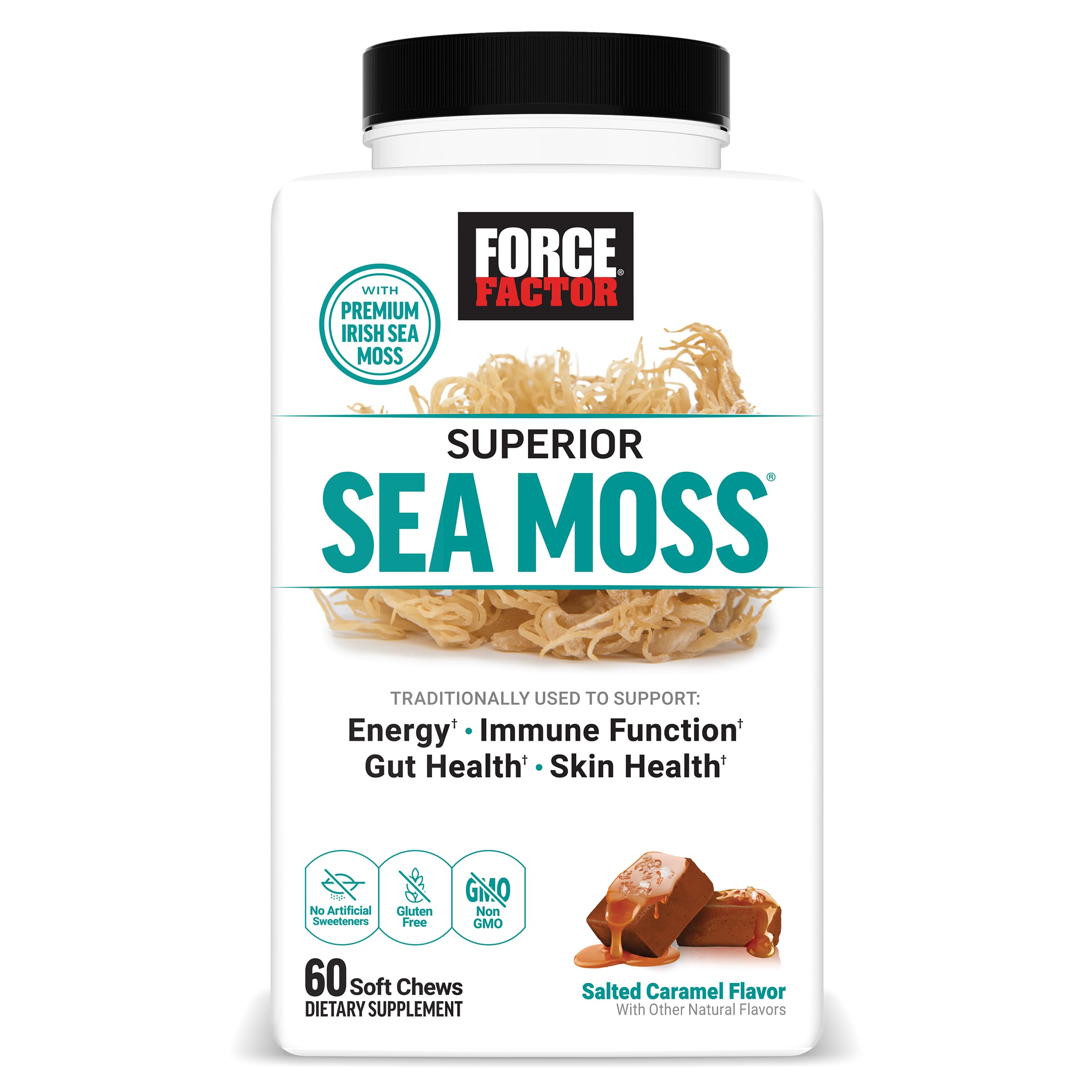 Foto 2 pulgar | Suplemento Force Factor Superior Sea Moss 60 Comprimidos Masticables - Venta Internacional.