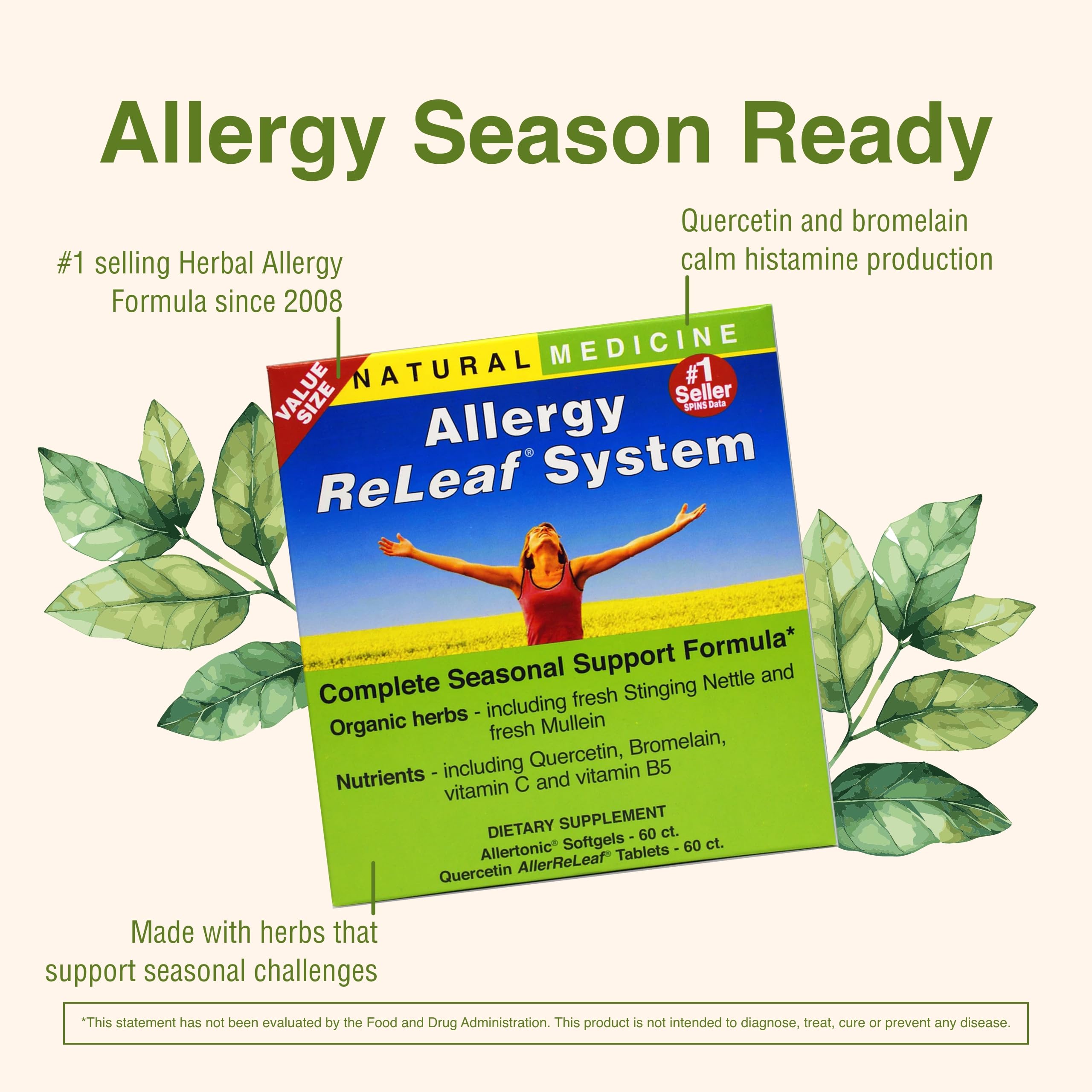 Foto 5 pulgar | Hierbas Suplementarias, Etc. Sistema Allergy Releaf, 60 Cápsulas Blandas - Venta Internacional.