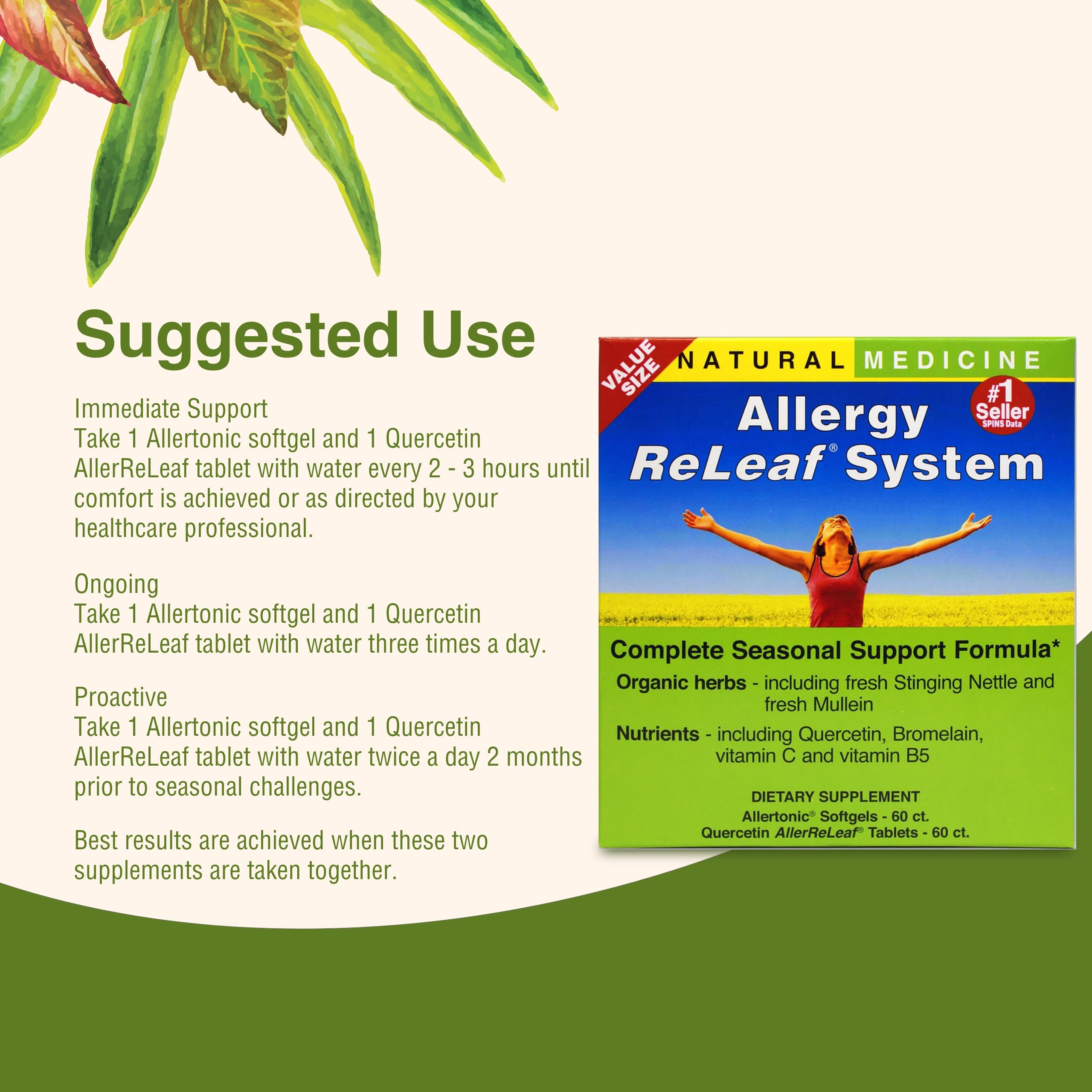 Foto 6 | Hierbas Suplementarias, Etc. Sistema Allergy Releaf, 60 Cápsulas Blandas - Venta Internacional.