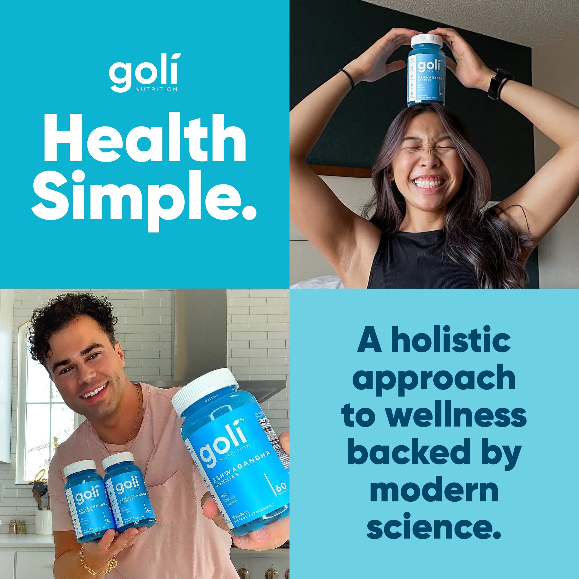 Foto 4 pulgar | Suplemento Goli en Gomitas Ashwagandha y Vitamina D 120 Unidades - Venta Internacional