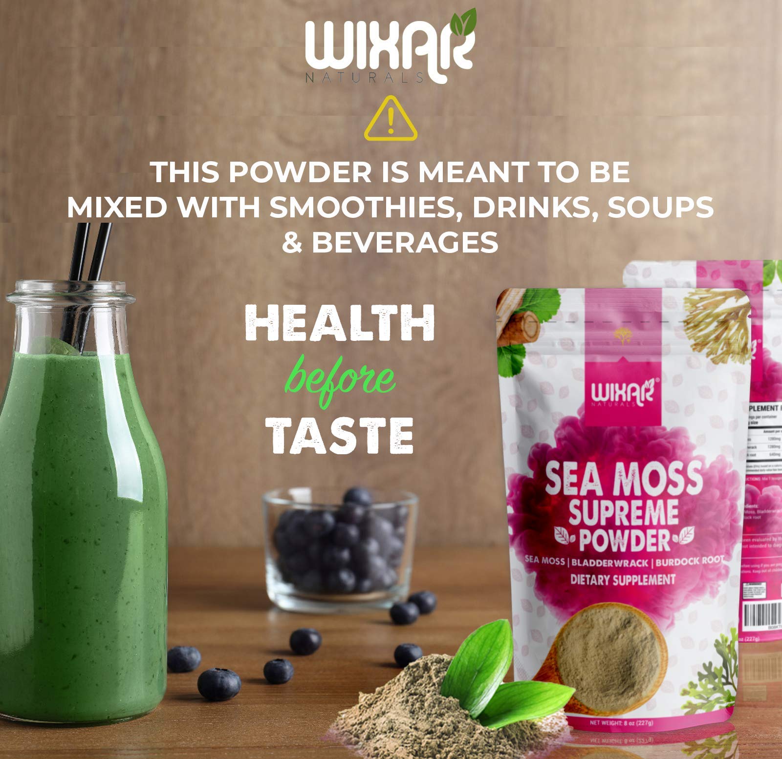 Foto 3 pulgar | Suplemento Wixar Naturals Wixar Wildcrafted Sea Moss Powder - Venta Internacional.