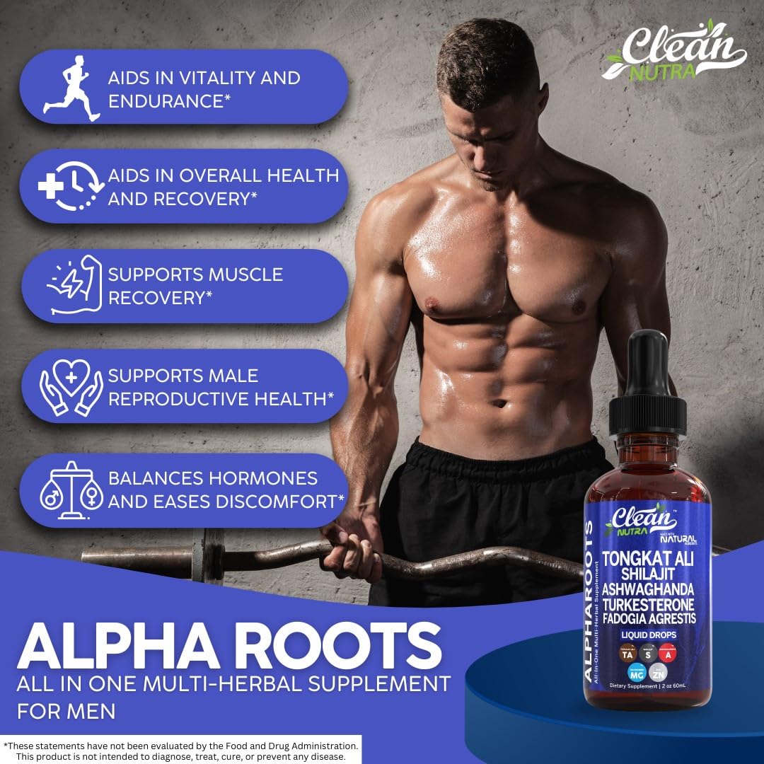 Foto 4 pulgar | Suplemento Clean Nutra Alpha Roots Para Hombres Con Tongkat Ali - Venta Internacional.