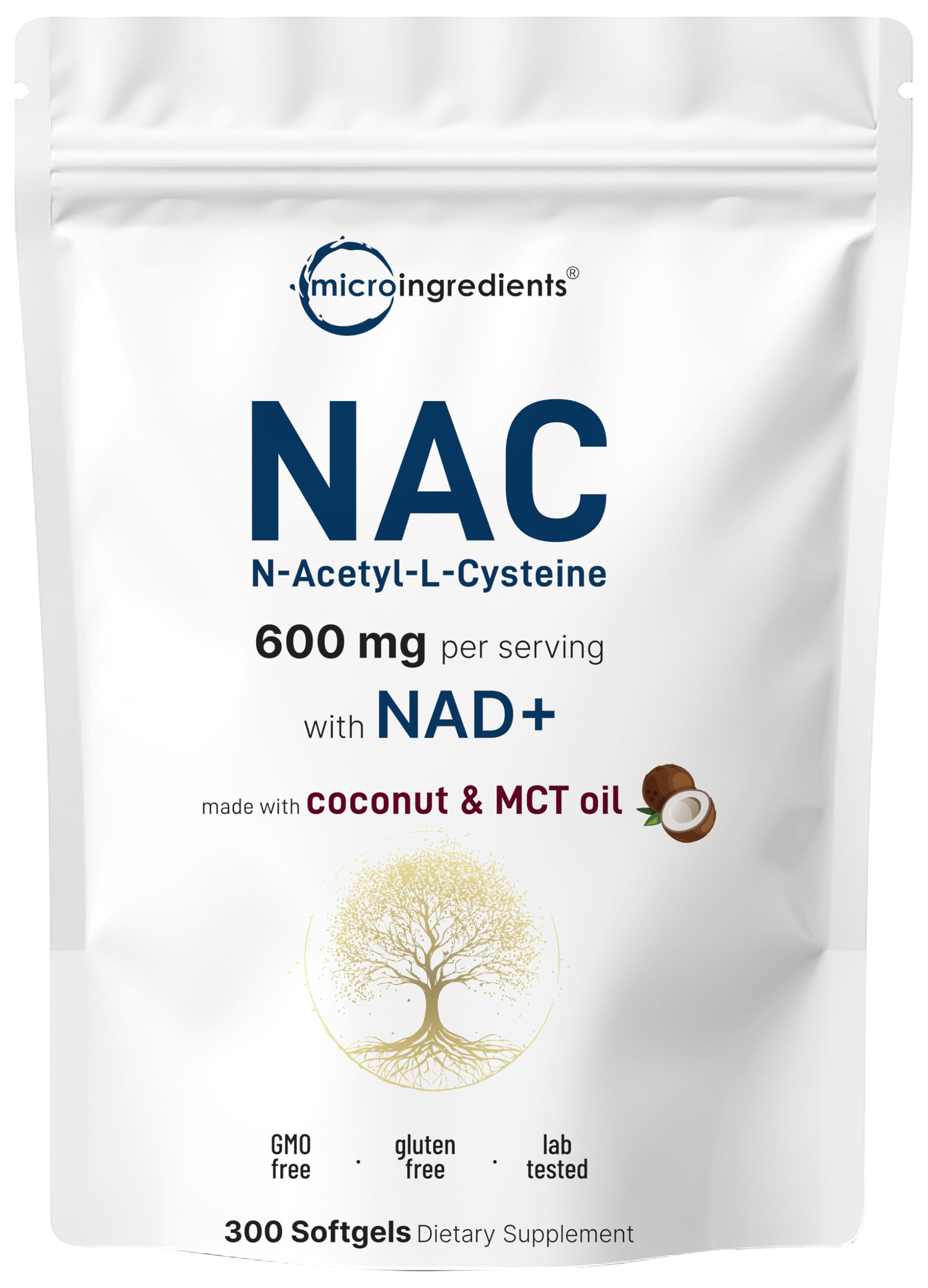Foto 2 pulgar | Complemente Microingredientes Nac 600 Mg Con Cápsulas Blandas De Nad+ - Venta Internacional.