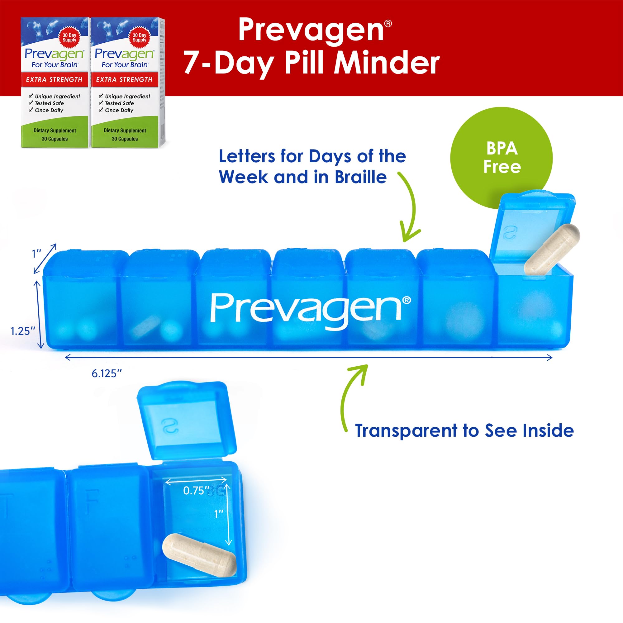 Foto 3 pulgar | Suplemento Prevagen Extra Strength, 20 Mg, 30 Cápsulas, Paquete De 2 - Venta Internacional.