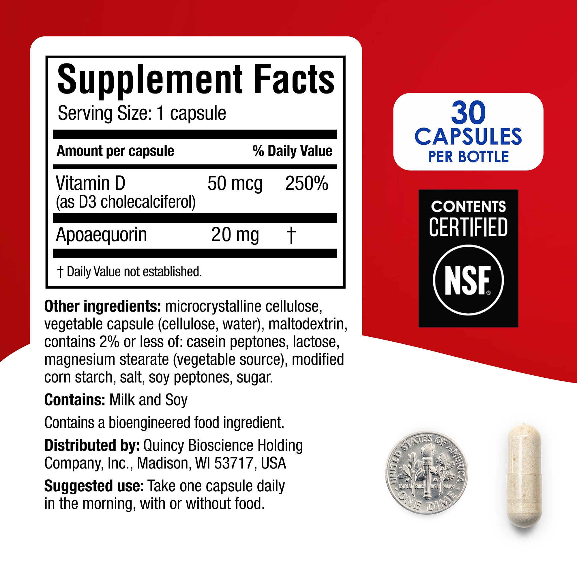 Foto 4 pulgar | Suplemento Prevagen Extra Strength, 20 Mg, 30 Cápsulas, Paquete De 2 - Venta Internacional.