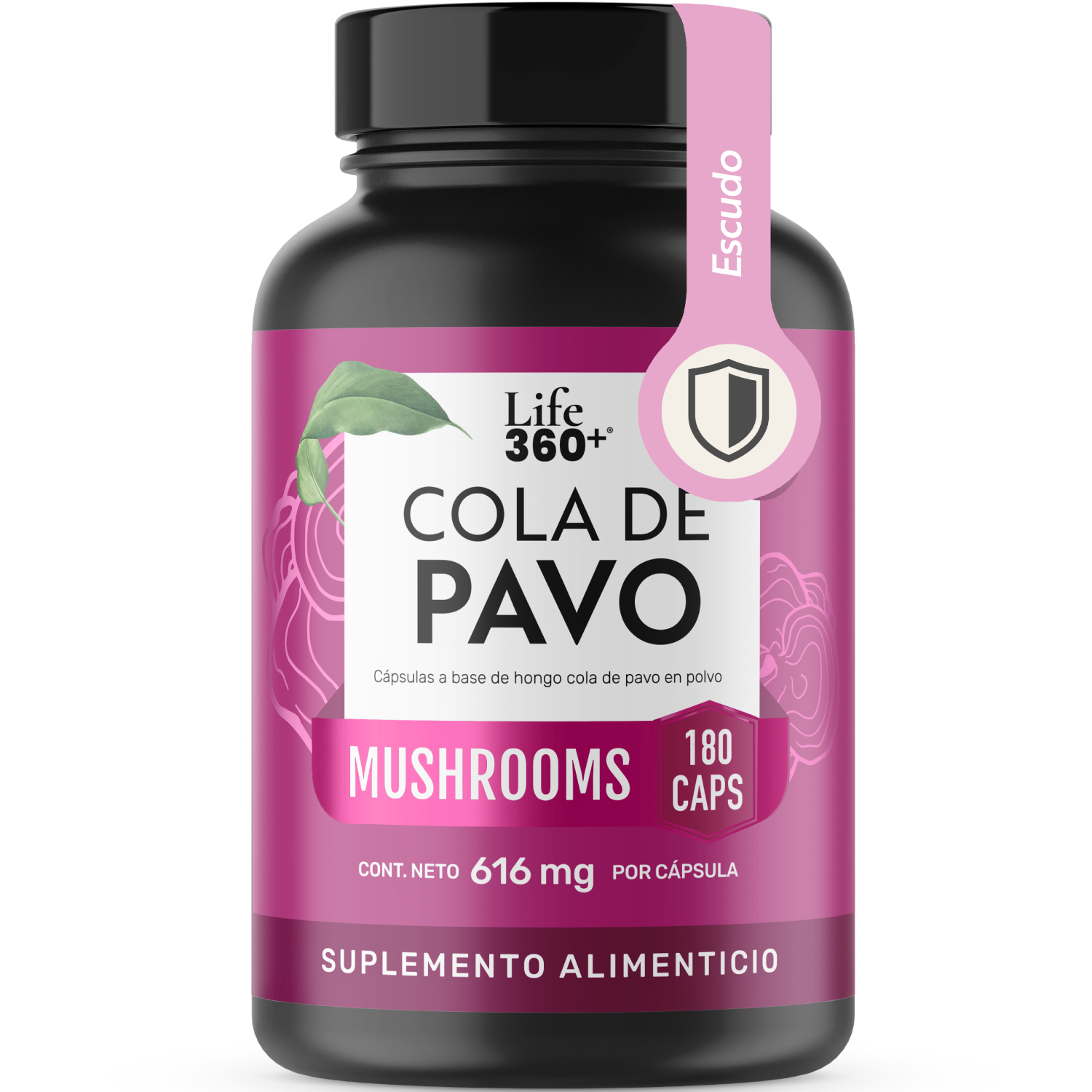 Foto 1 | Cola De Pavo Life 360+ 180 Cápsulas Con Hongo Cola De Pavo