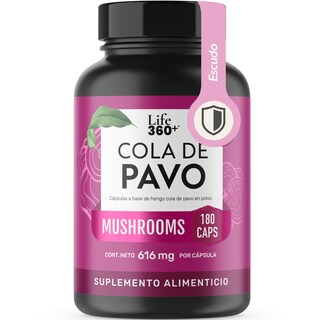 Foto 1 | Cola De Pavo Life 360+ 180 Cápsulas Con Hongo Cola De Pavo