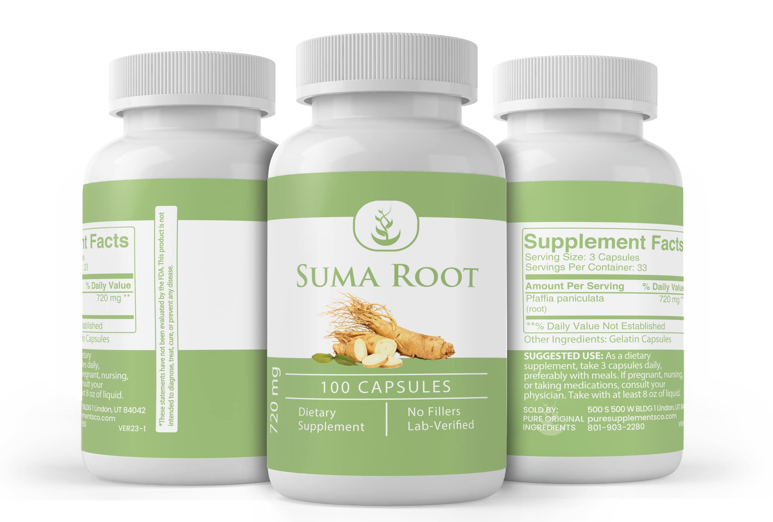 Foto 5 pulgar | Suplemento Herbario Con Ingredientes Puros Y Originales Suma Root 100 Cápsulas - Venta Internacional.