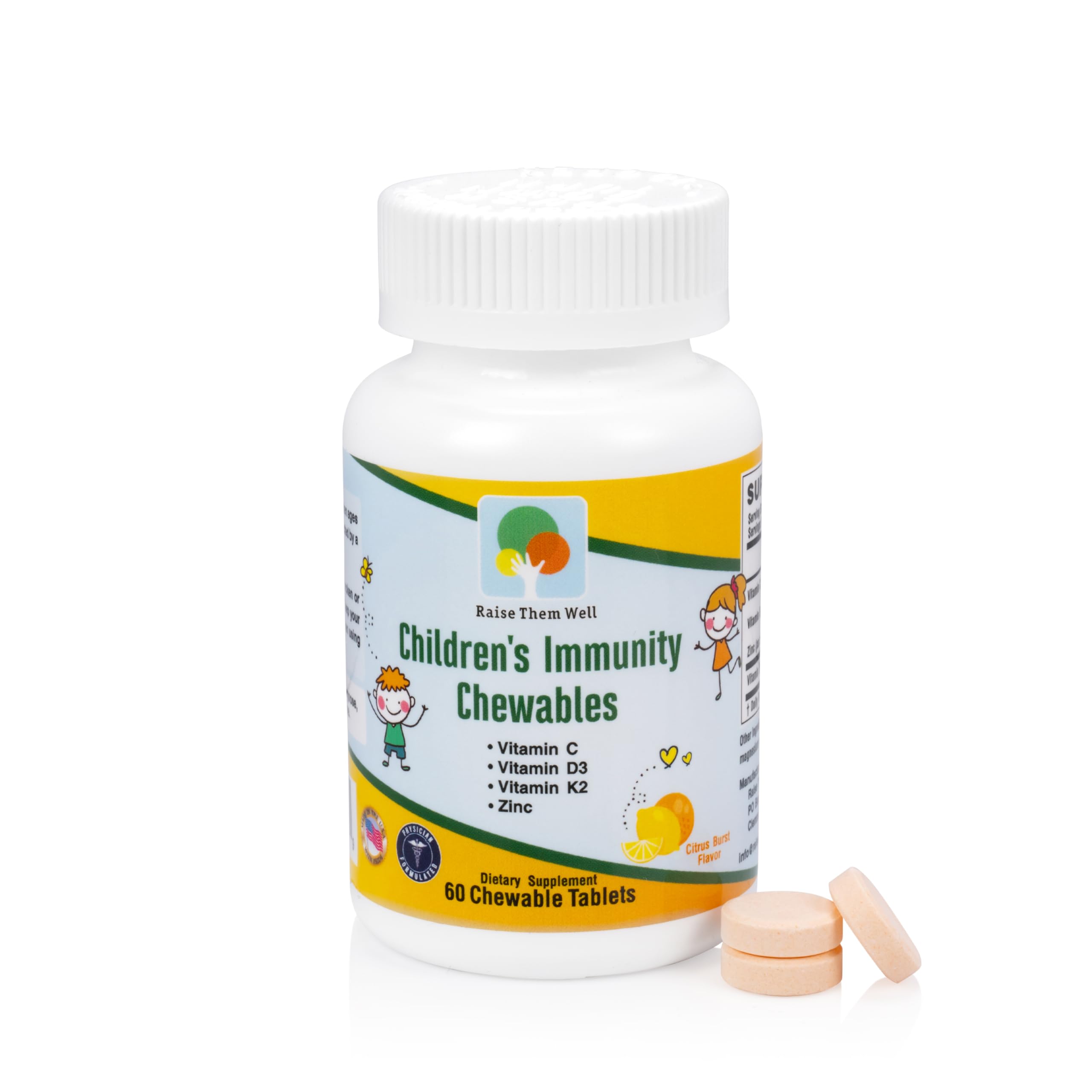 Foto 2 pulgar | La Inmunidad Masticable De Los Niños Los Cría Bien: Vitamina C - Venta Internacional.