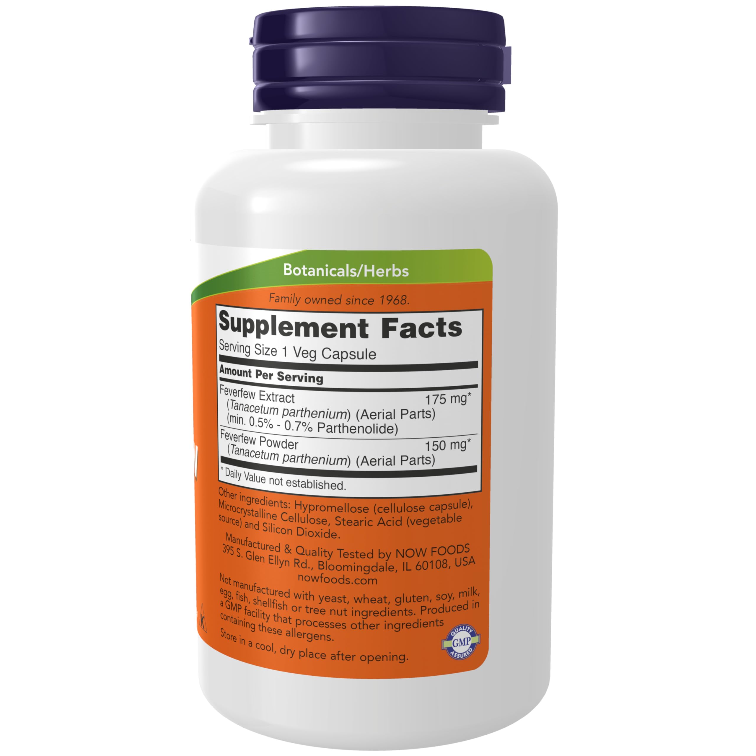Foto 3 pulgar | Suplemento Now Foods Feverfew Herbal, 100 Cápsulas Vegetarianas - Venta Internacional.
