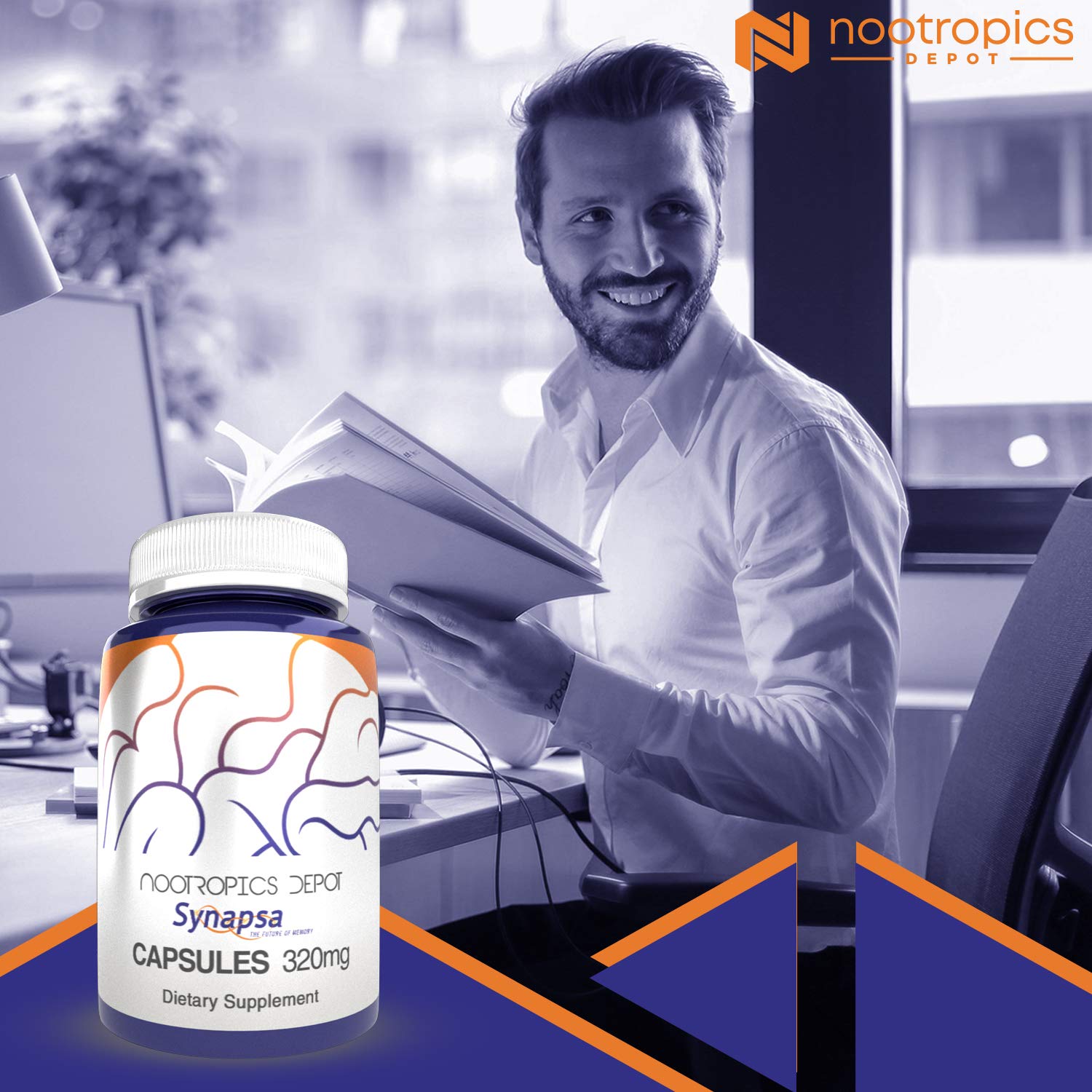 Foto 4 pulgar | Suplemento Nootropics Depot Synapsa Bacopa Monnieri 320 Mg - Venta Internacional.