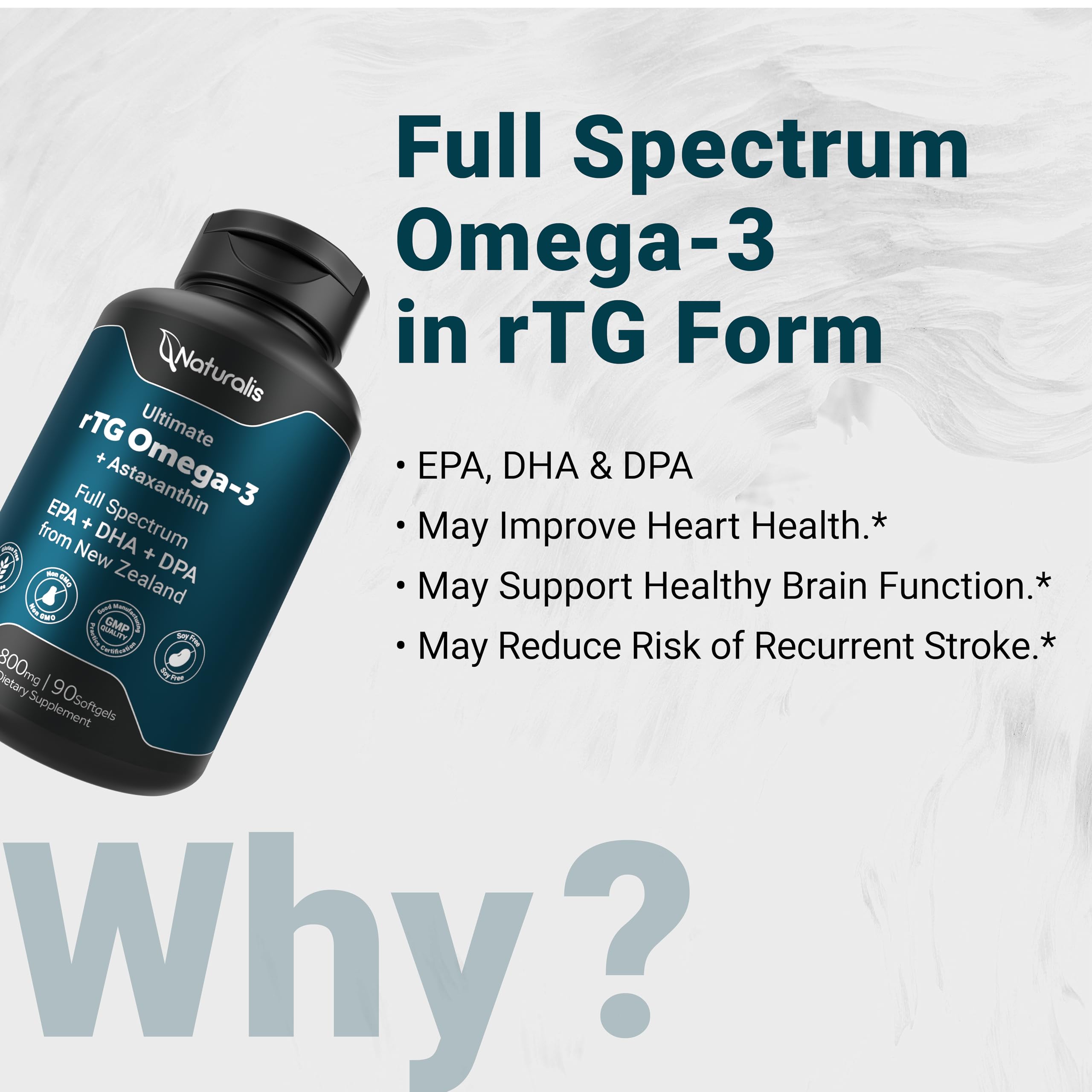 Foto 5 pulgar | Suplemento De Aceite De Pescado Naturalis Ultimate Rtg Omega 3 1800 Mg - Venta Internacional.