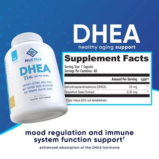 Foto 4 | Suplemento Nuethix Formulations Dhea De 25 Mg Con Extracto De Pomelo - Venta Internacional.