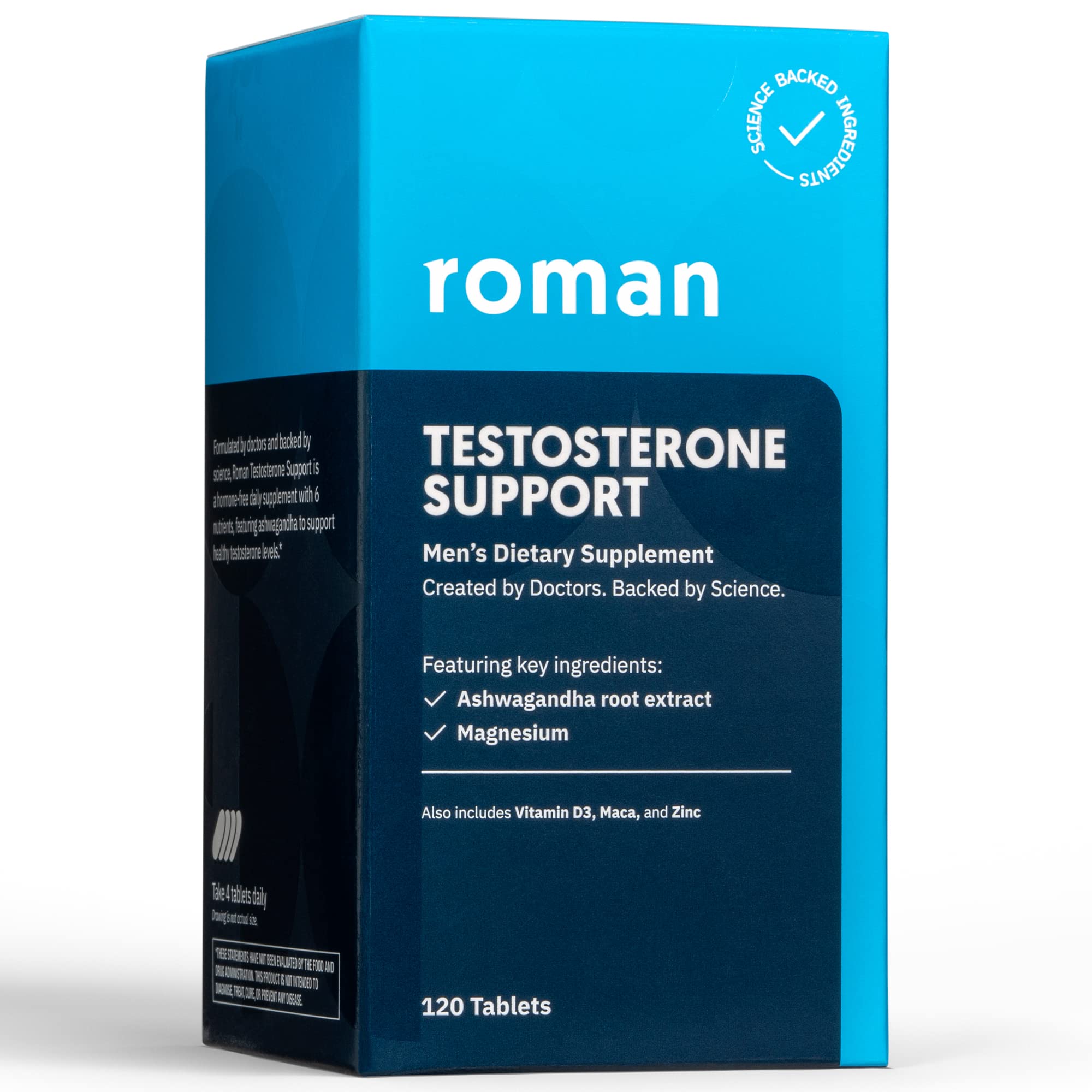 Foto 2 pulgar | Suplemento Roman Testosterone Support 120 Comprimidos - Venta Internacional.