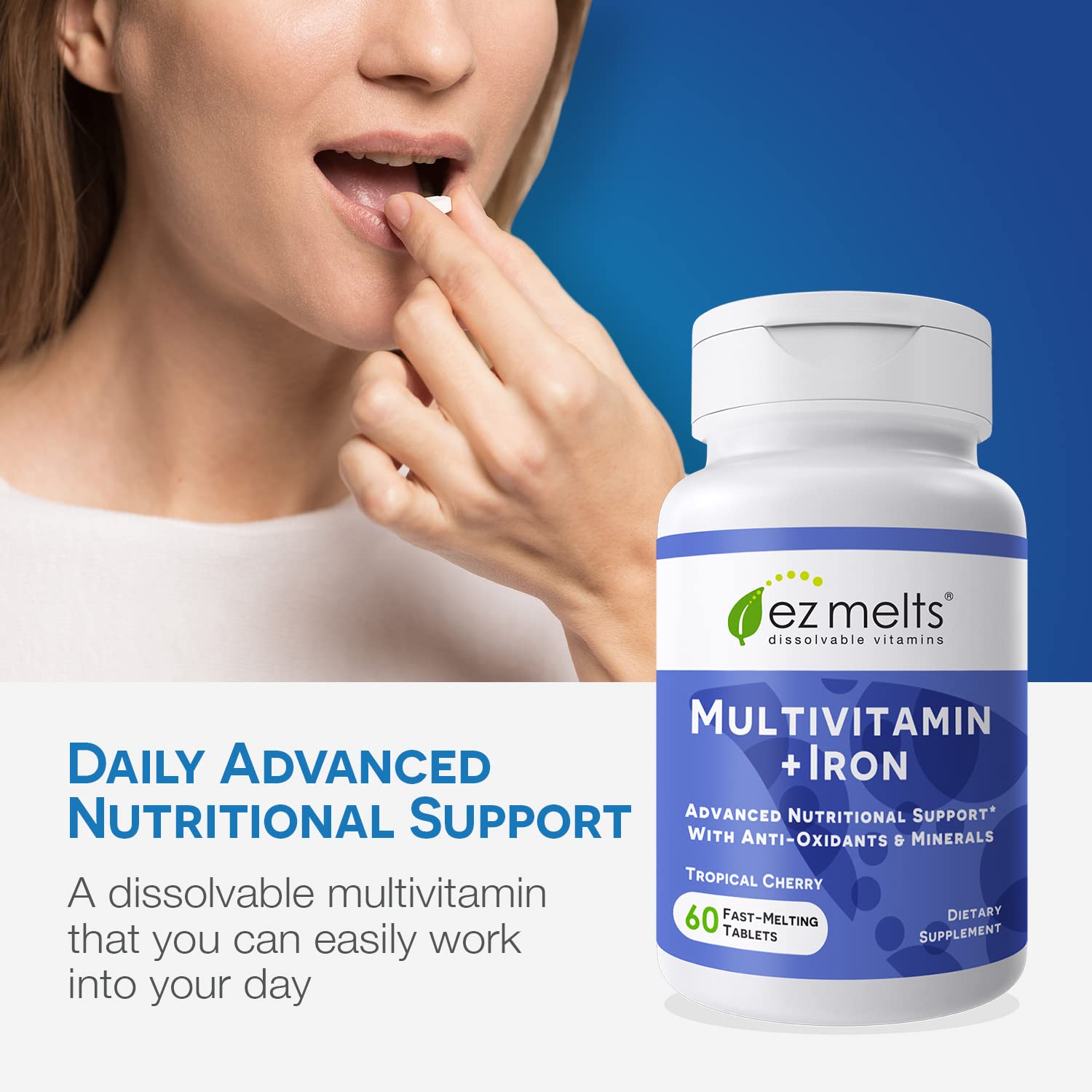 Foto 3 pulgar | Suplemento Multivitamínico Soluble Ez Melts Con Hierro Para 30 Días - Venta Internacional.