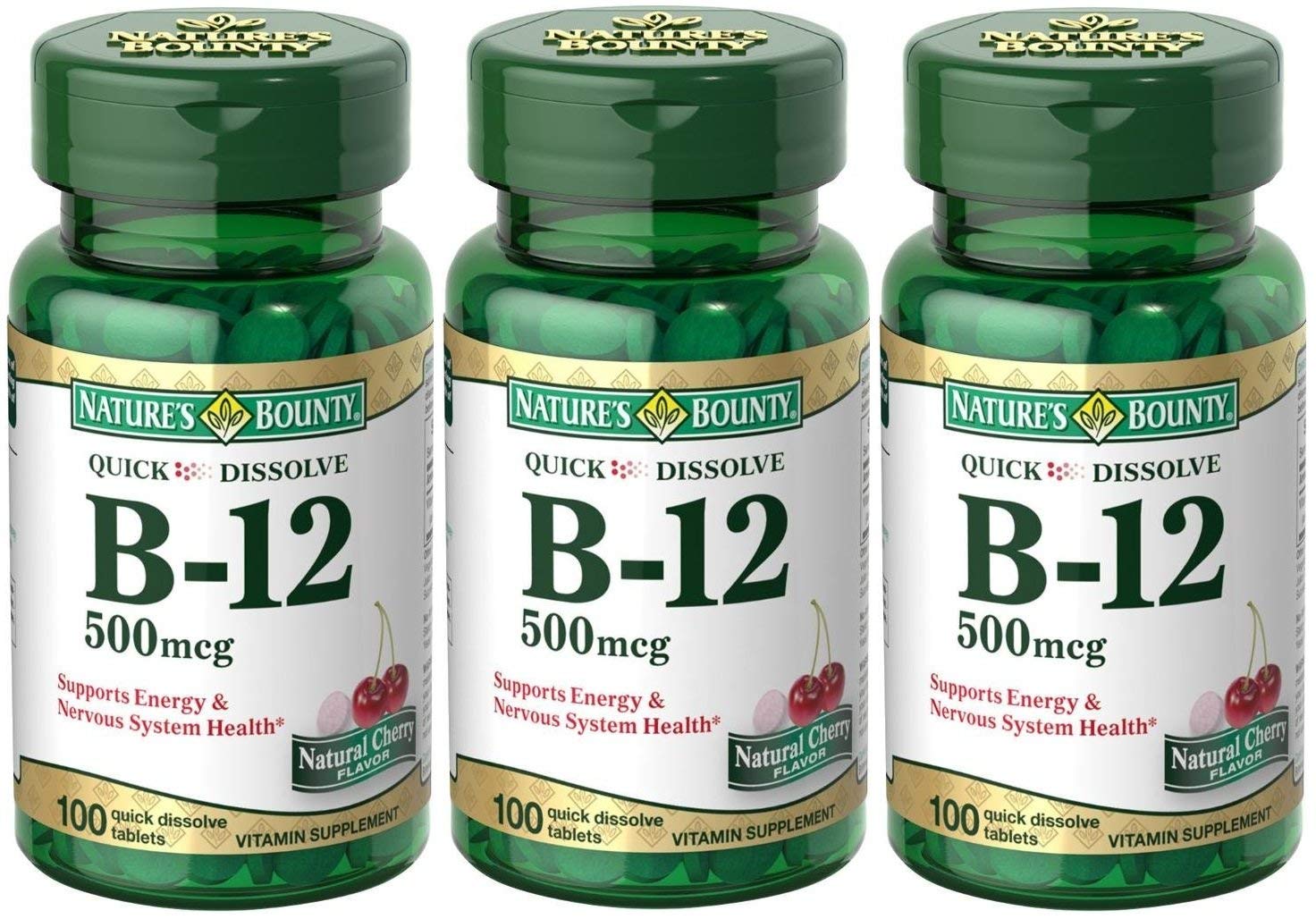 Foto 2 pulgar | Suplemento Nature's Bounty B-12 De Disolución Rápida 500 Mcg X300 - Venta Internacional.