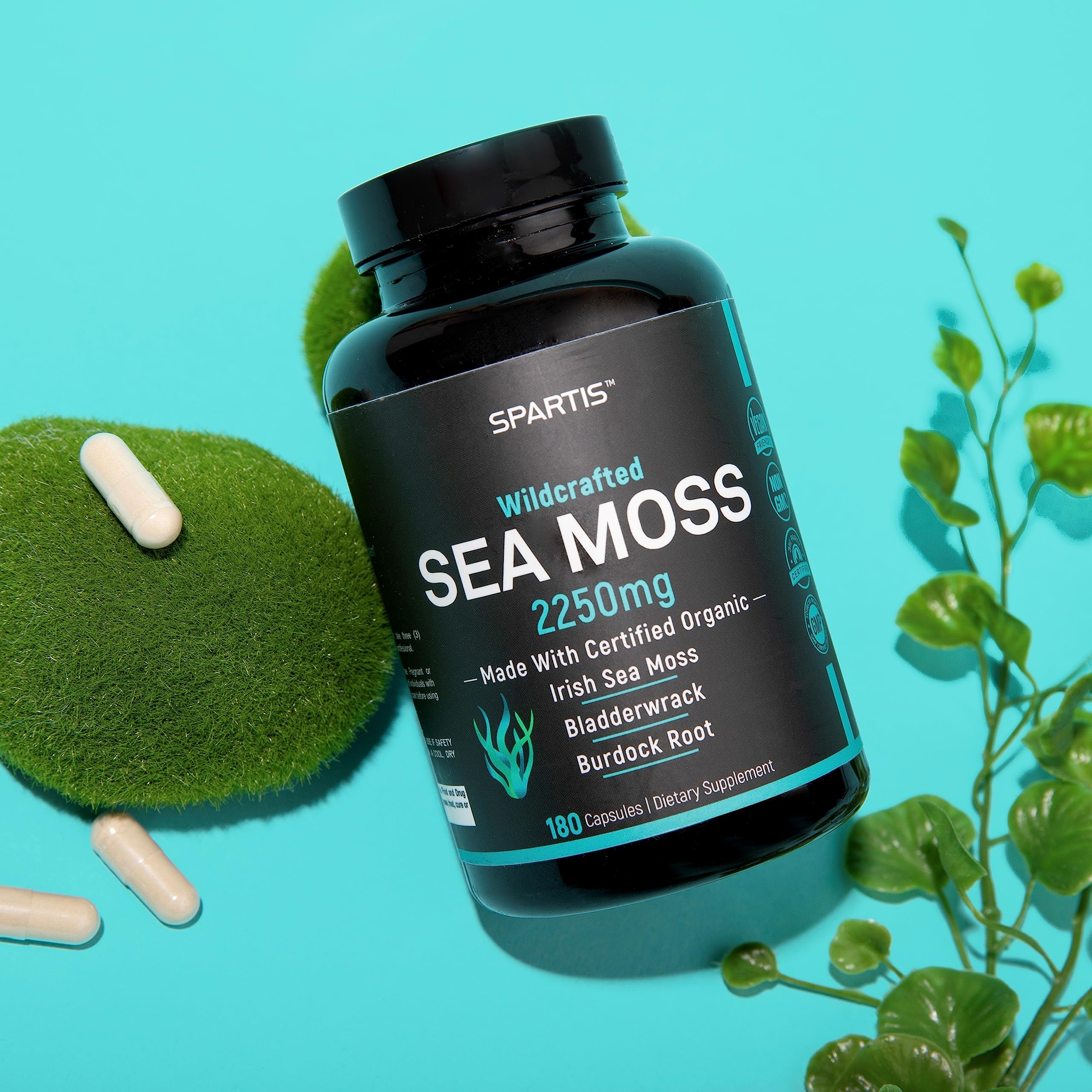 Foto 5 pulgar | Suplemento Spartis Sea Moss 2250 Mg Con Fucus Y Raíz De Bardana - Venta Internacional.