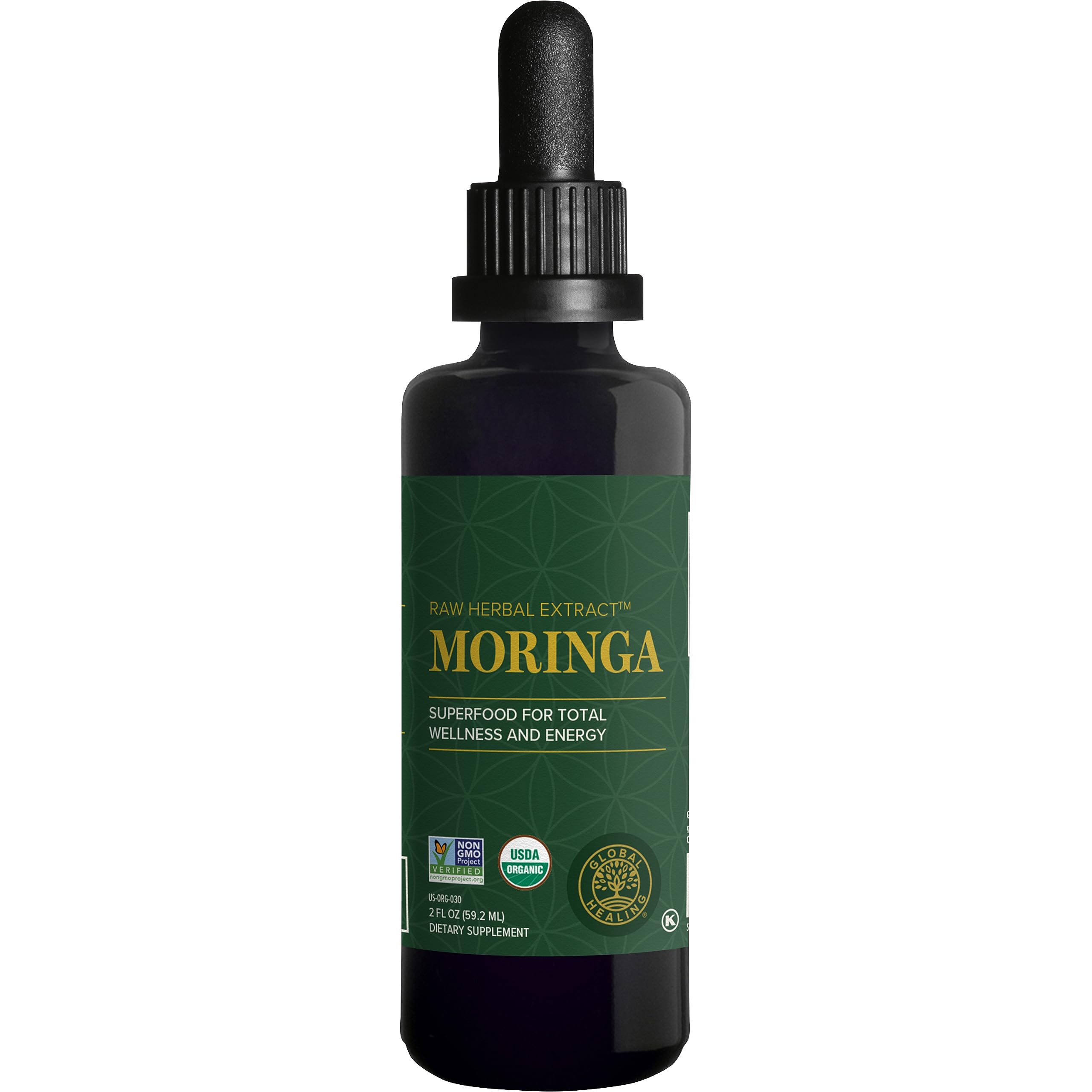 Foto 2 pulgar | Suplemento Global Healing Center, Extracto Orgánico De Moringa Oleifera, Gotas Líquidas, 60 Ml - Venta Internacional.