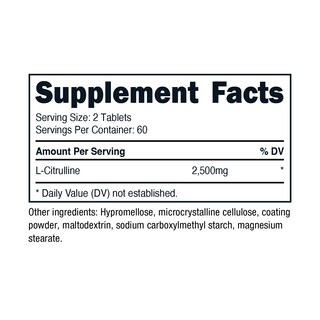 Foto 7 | Suplemento Nutricost L-citrulina 2500 Mg 120 Comprimidos - Venta Internacional.