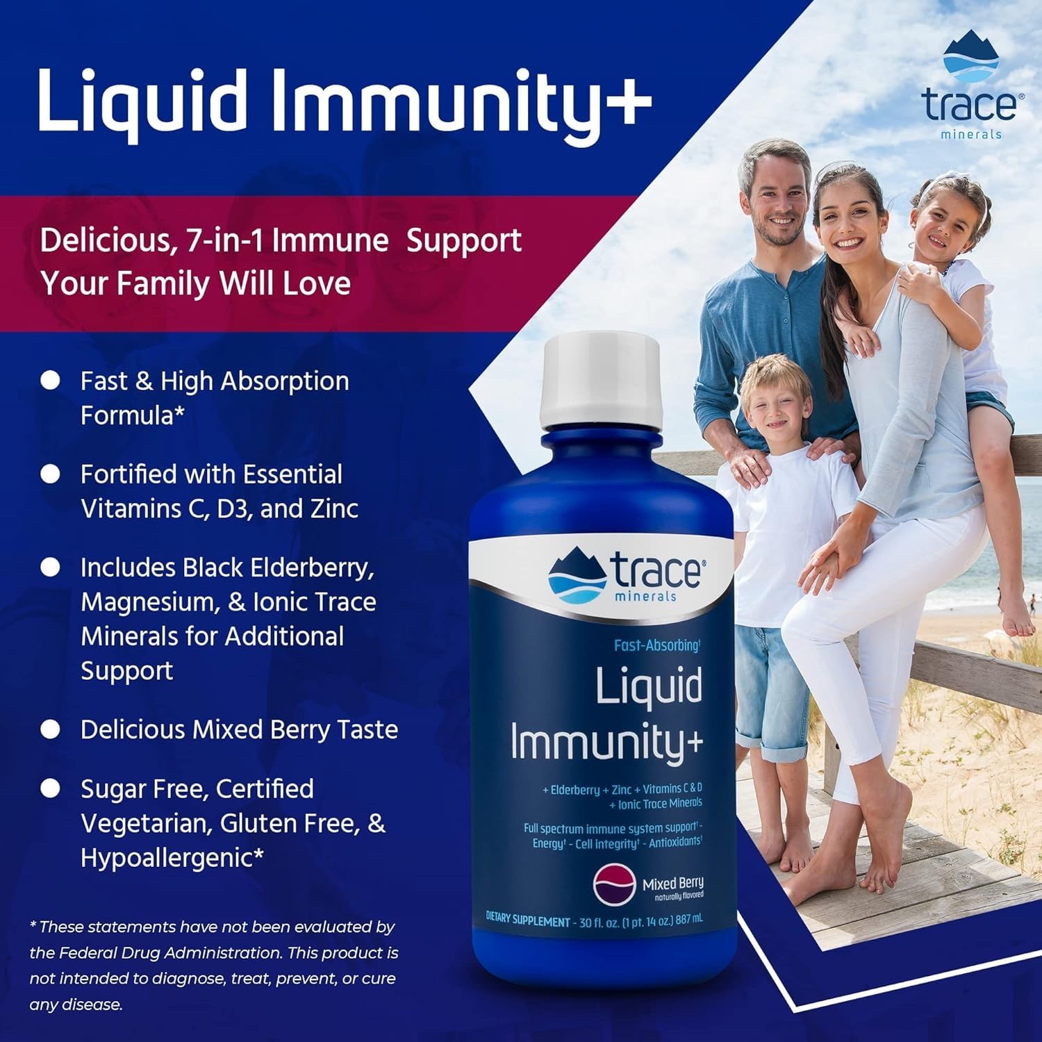 Foto 4 pulgar | Suplemento Trace Minerals Immunity Plus De 30 Ml Con Saúco - Venta Internacional.