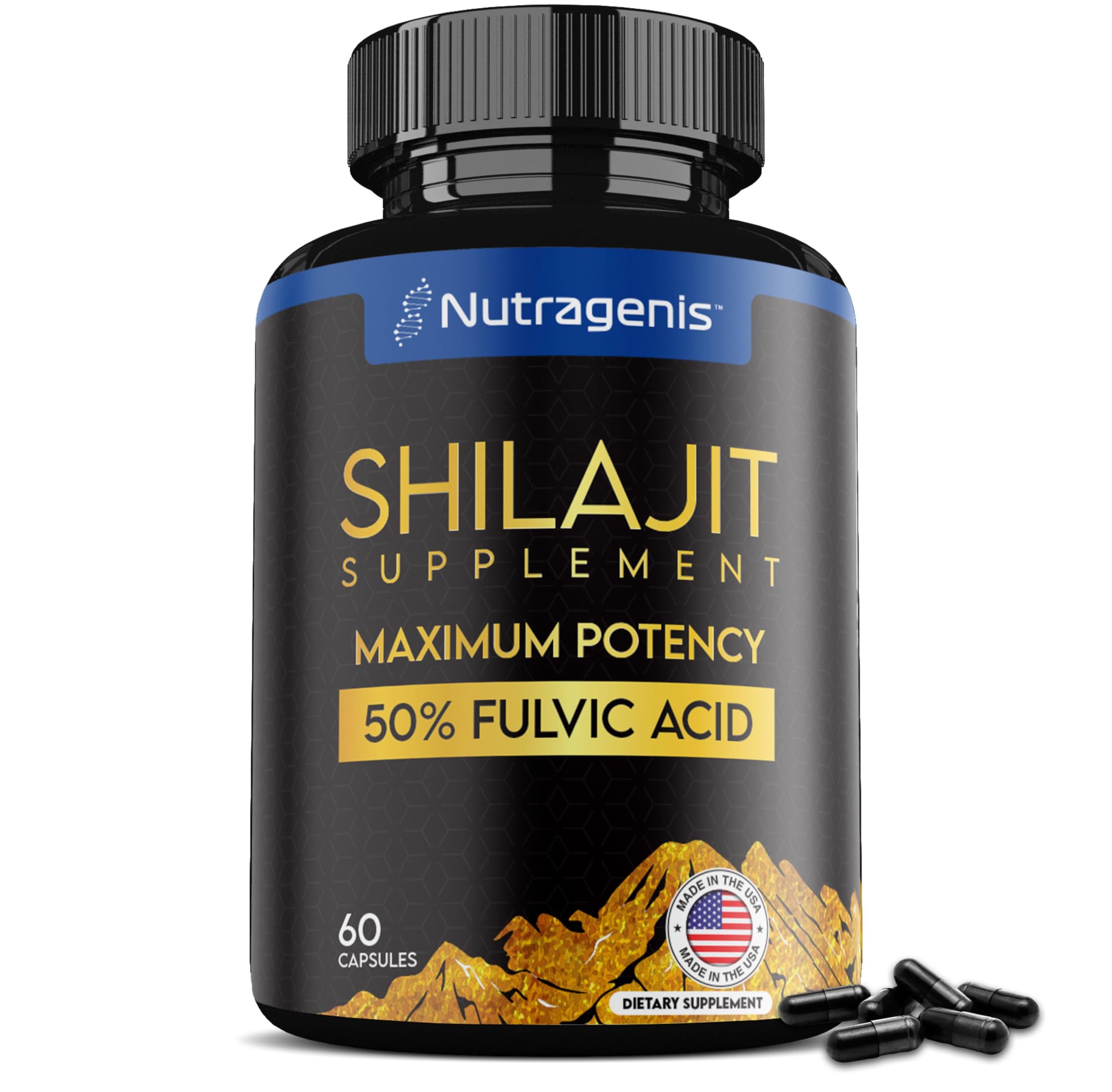 Foto 1 | Suplemento En Cápsulas De Shilajit Nutragenis, 60 Unidades, 60 000 Mg - Venta Internacional.