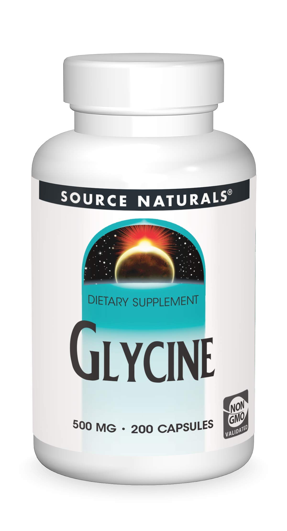 Suplemento Source Naturals Glicina 500 Mg - 200 Cápsulas - Venta Internacional.
