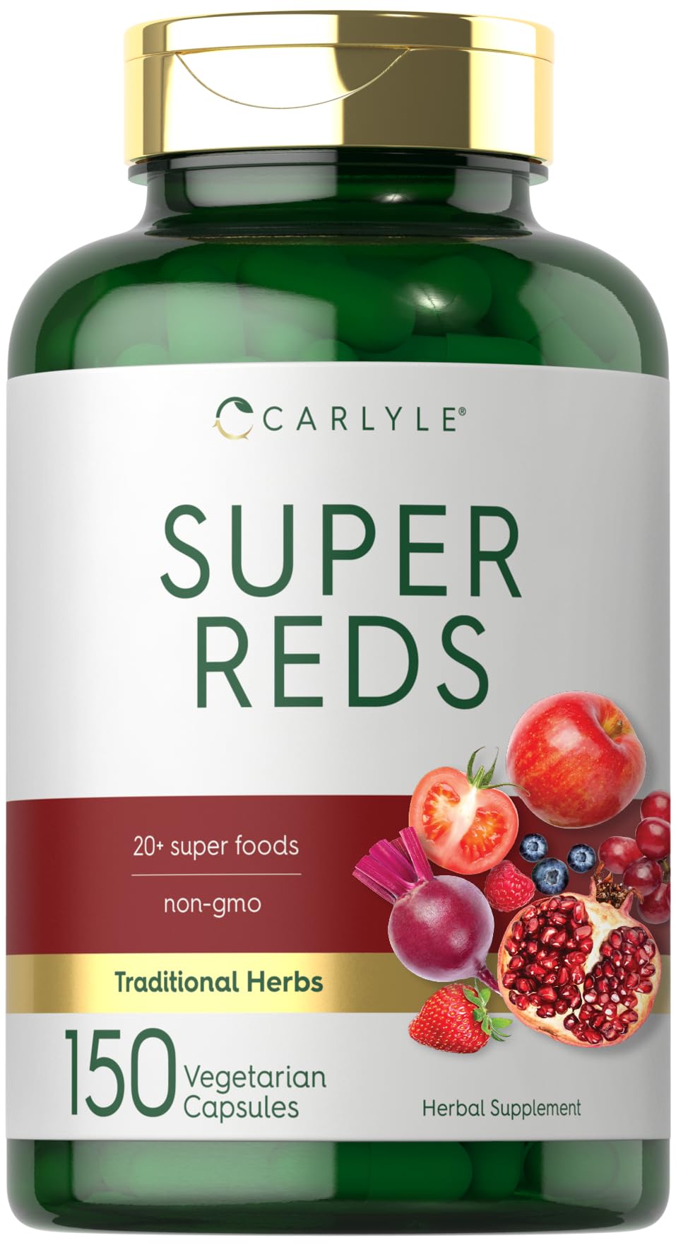 Foto 2 pulgar | Suplemento Carlyle Super Reds En Cápsulas, 150 Unidades, Vegetariano - Venta Internacional.