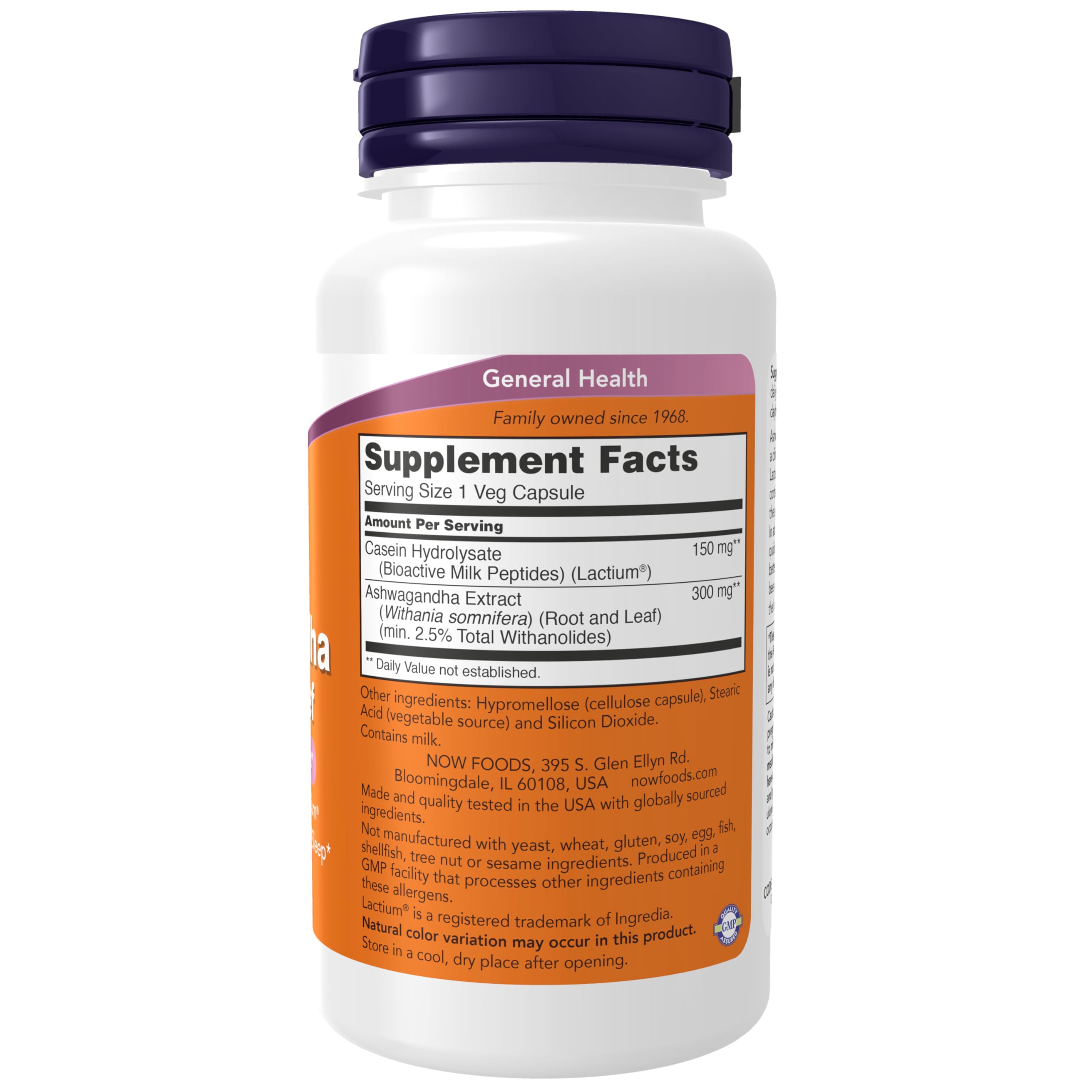 Foto 3 pulgar | Supplements Now Foods Ashwagandha Stress Relief 60 Cápsulas - Venta Internacional.