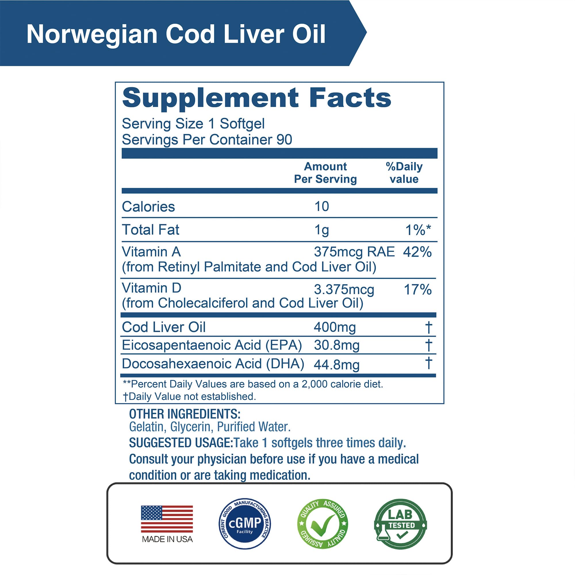 Foto 3 pulgar | Suplemento De Aceite De Hígado De Bacalao Noruego Lovita 90 Cápsulas Blandas (x3) - Venta Internacional.