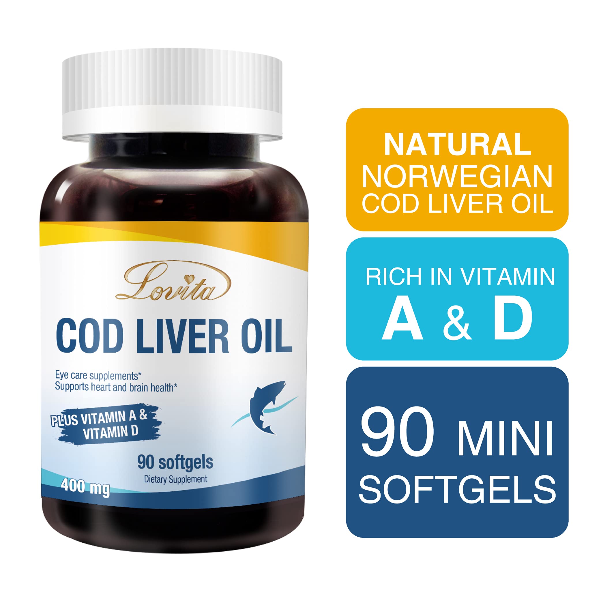 Foto 7 pulgar | Suplemento De Aceite De Hígado De Bacalao Noruego Lovita 90 Cápsulas Blandas (x3) - Venta Internacional.