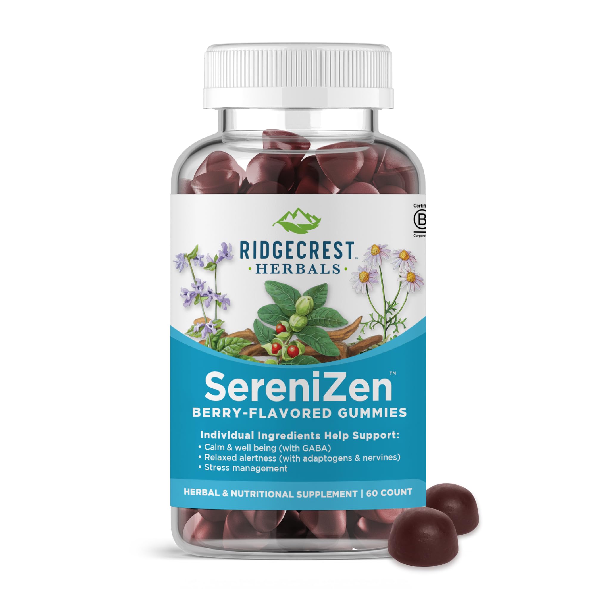 Foto 2 pulgar | Suplemento De Gomitas Serenizen De Ridgecrest Herbals, 60 Unidades - Venta Internacional.