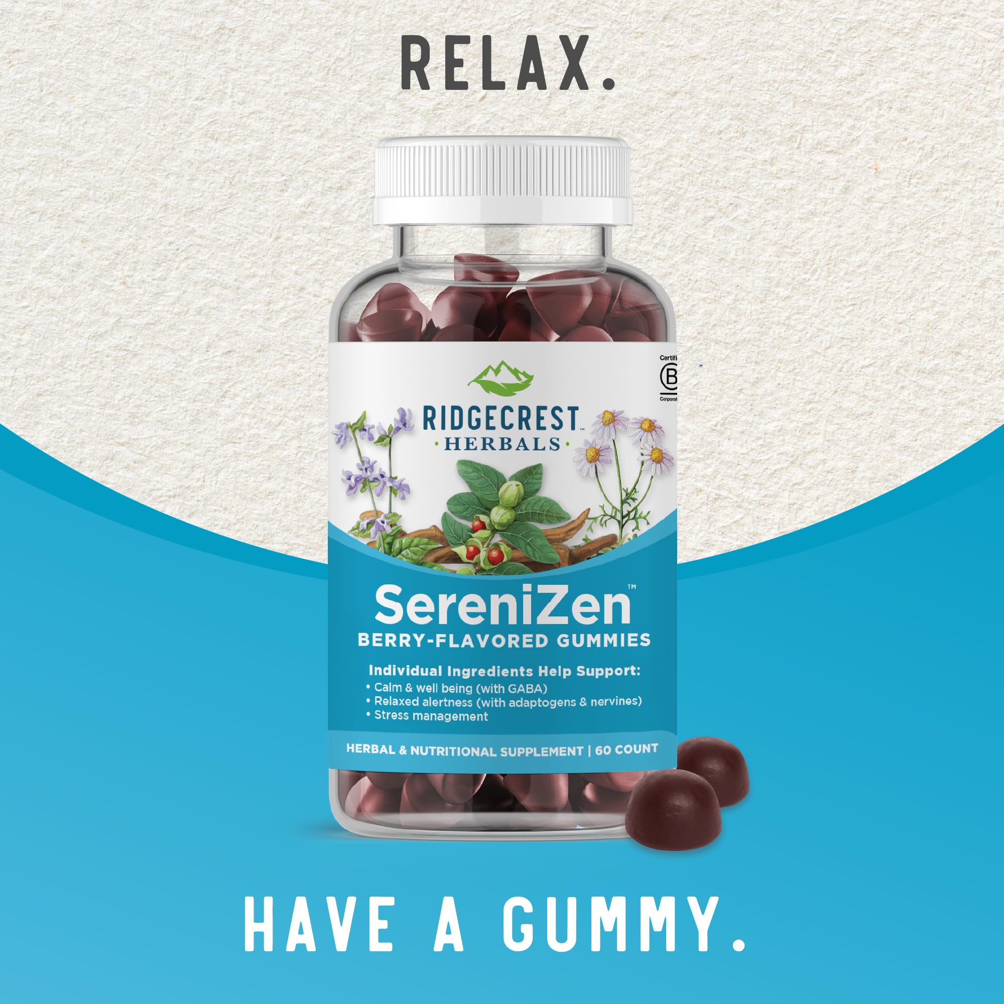 Foto 6 pulgar | Suplemento De Gomitas Serenizen De Ridgecrest Herbals, 60 Unidades - Venta Internacional.