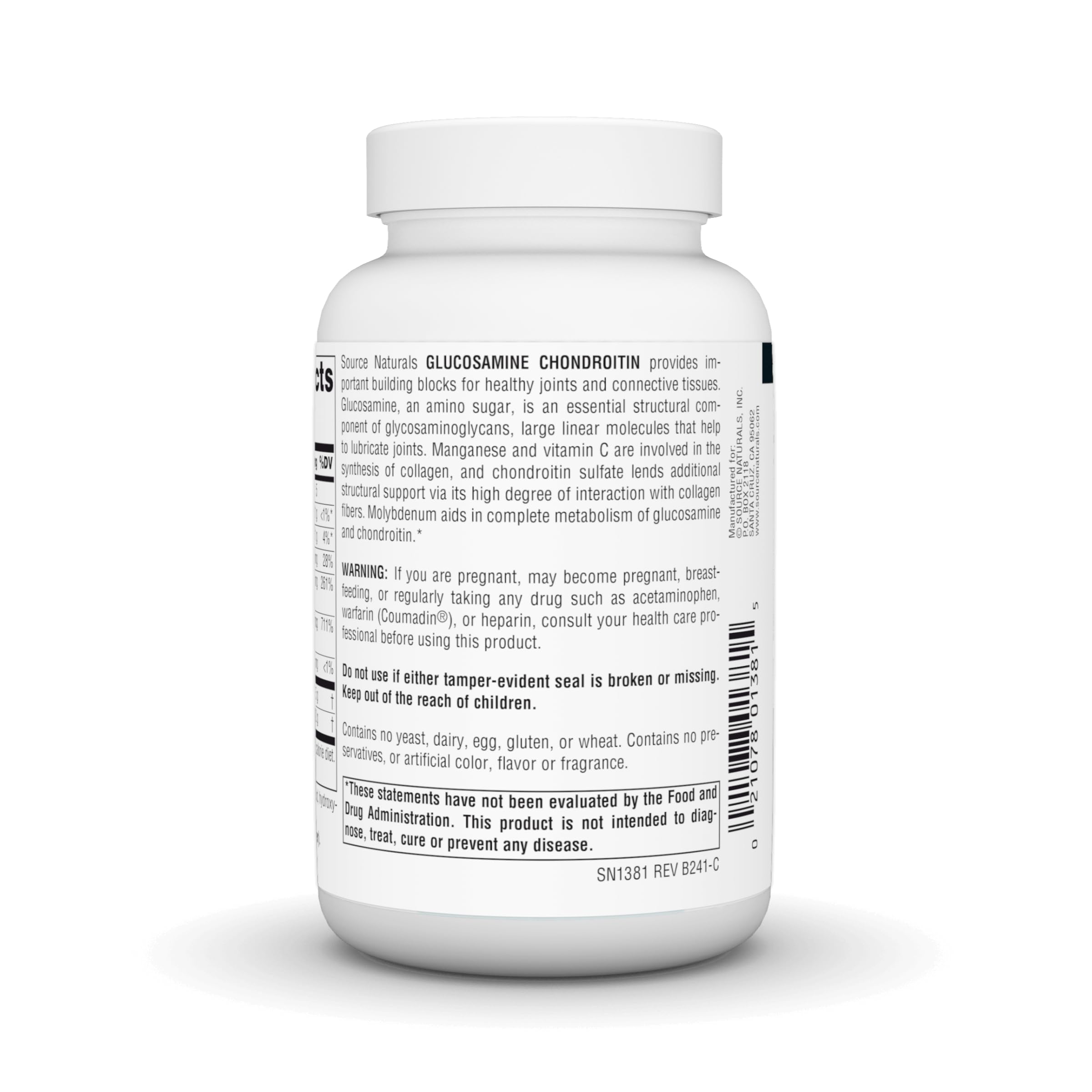 Foto 4 pulgar | Supplement Source Naturals Extra Strength, Glucosamina Y Condroitina, 60 Comprimidos - Venta Internacional.