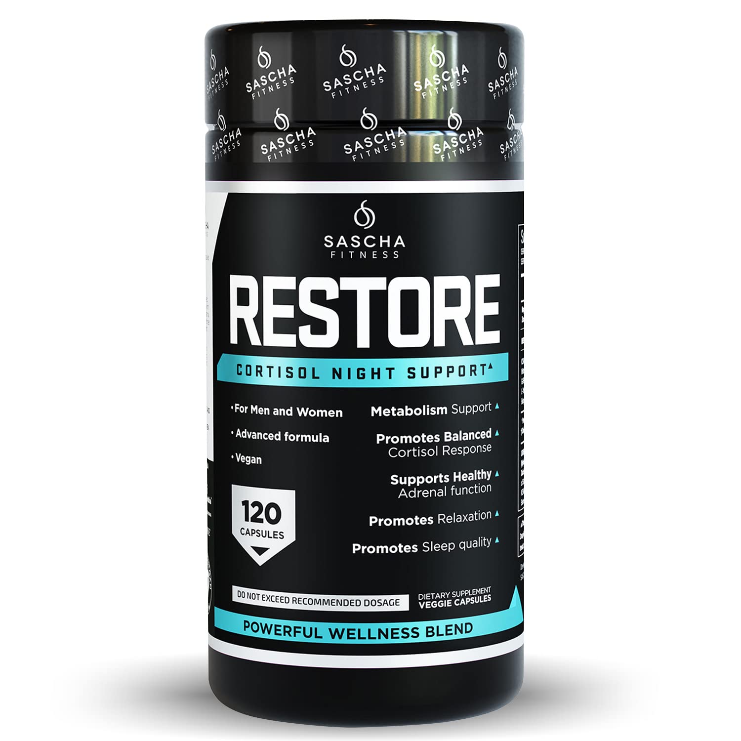 Foto 1 | Suplementos Sascha Fitness Cortisol Night Support 120 Cápsulas - Venta Internacional.