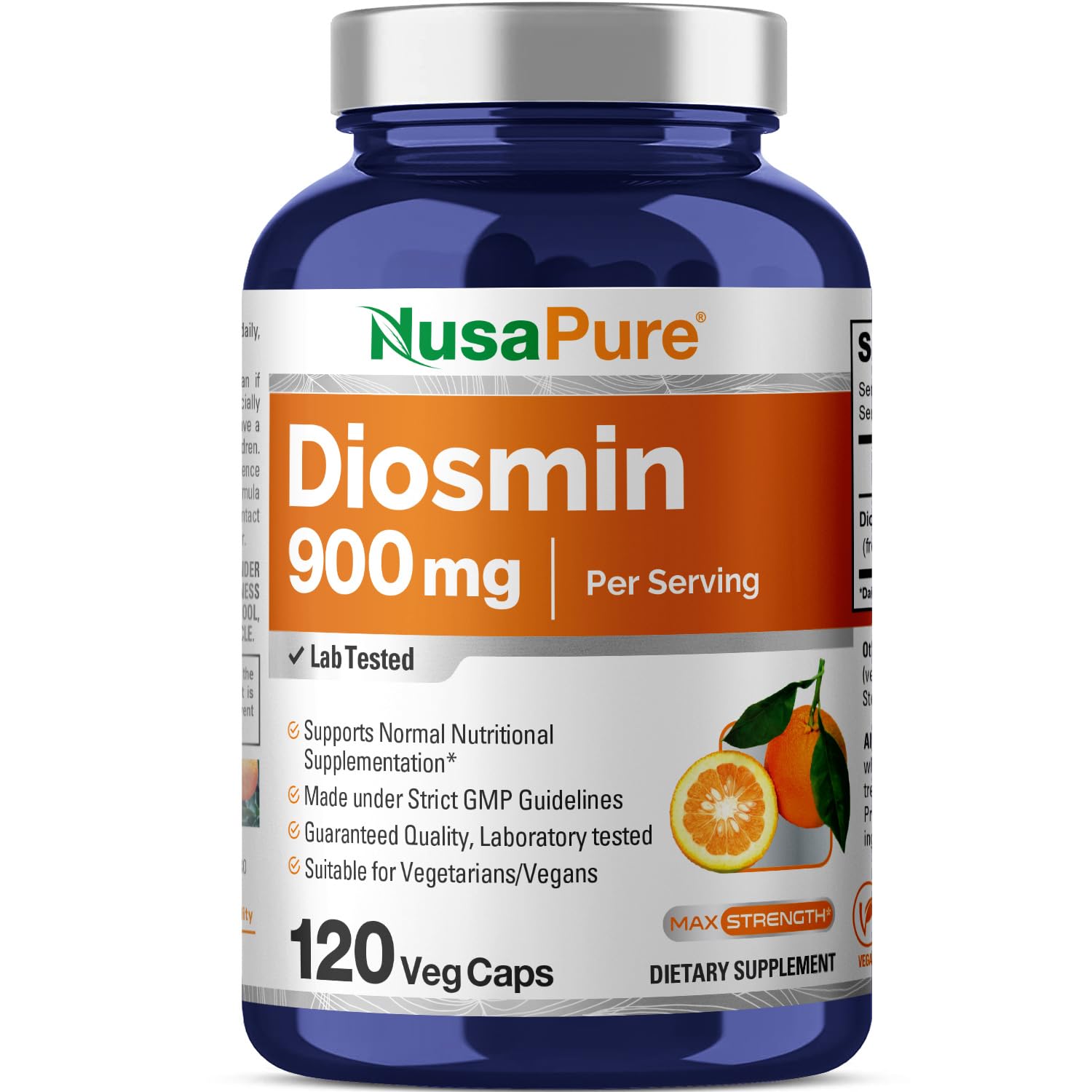 Foto 2 pulgar | Suplemento De Diosmina Nusapure, 900 Mg, 120 Cápsulas Vegetarianas, Sin Ogm, Vegano - Venta Internacional.
