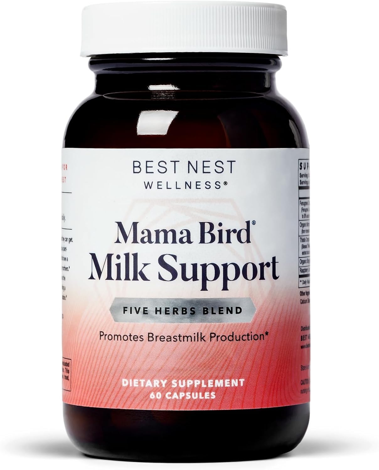 Foto 1 | Suplemento De Lactancia Best Nest Wellness Mama Bird 60 Cápsulas - Venta Internacional.