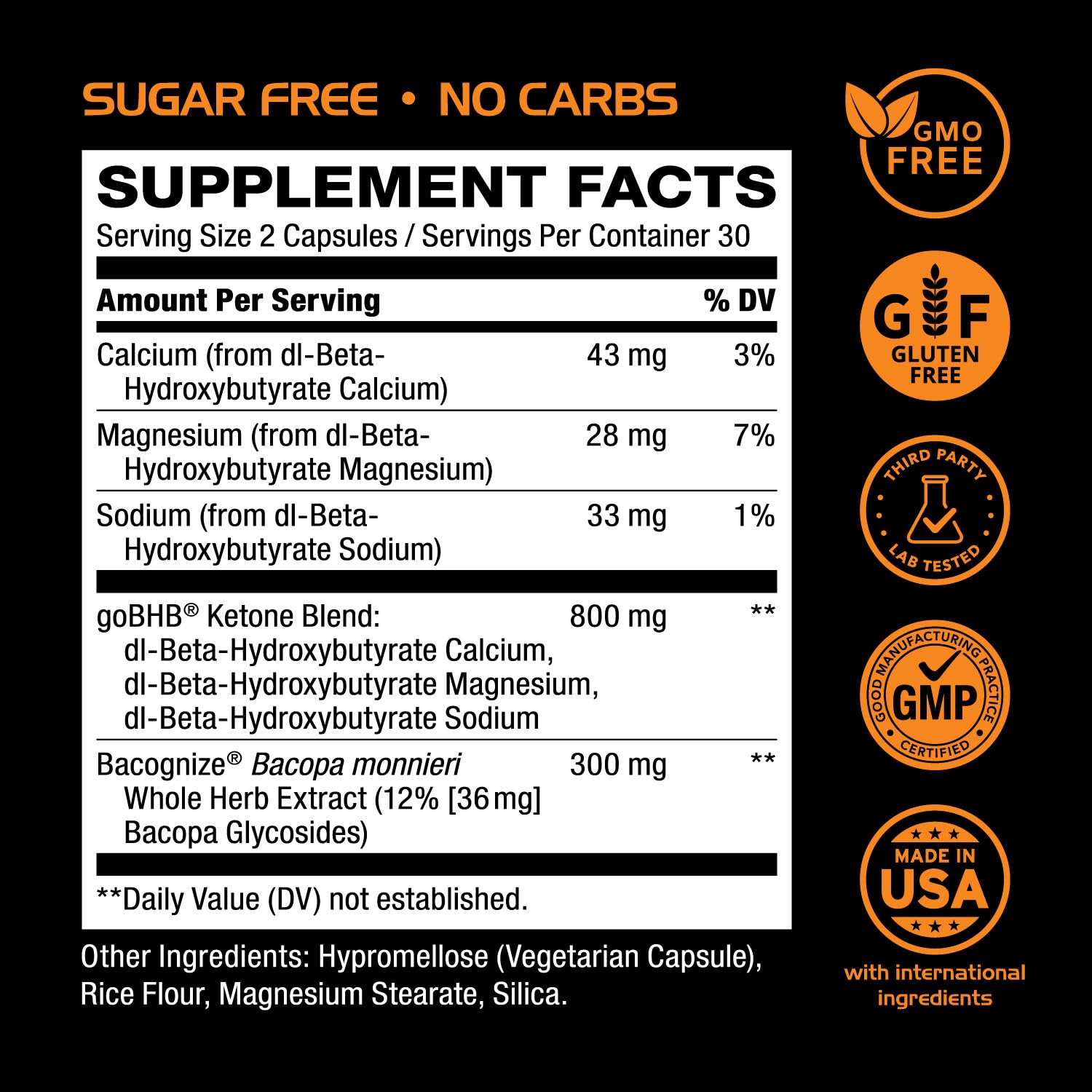 Foto 7 pulgar | Suplemento Real Ketones Brain Booster Con Bacopa Monnieri - Venta Internacional.