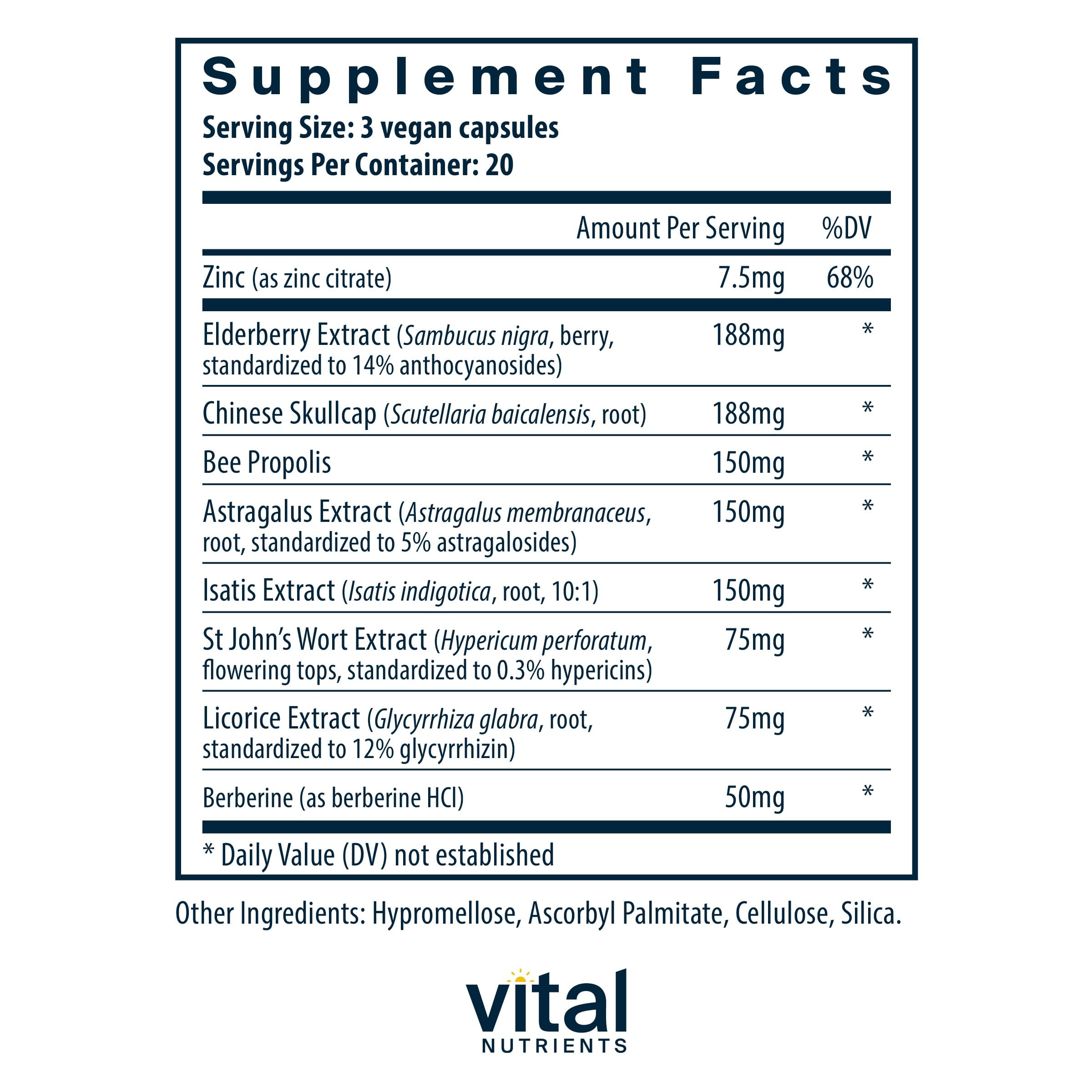 Foto 3 pulgar | Suplemento Vital Nutrients Viracon Vegan 60 Cápsulas - Venta Internacional.