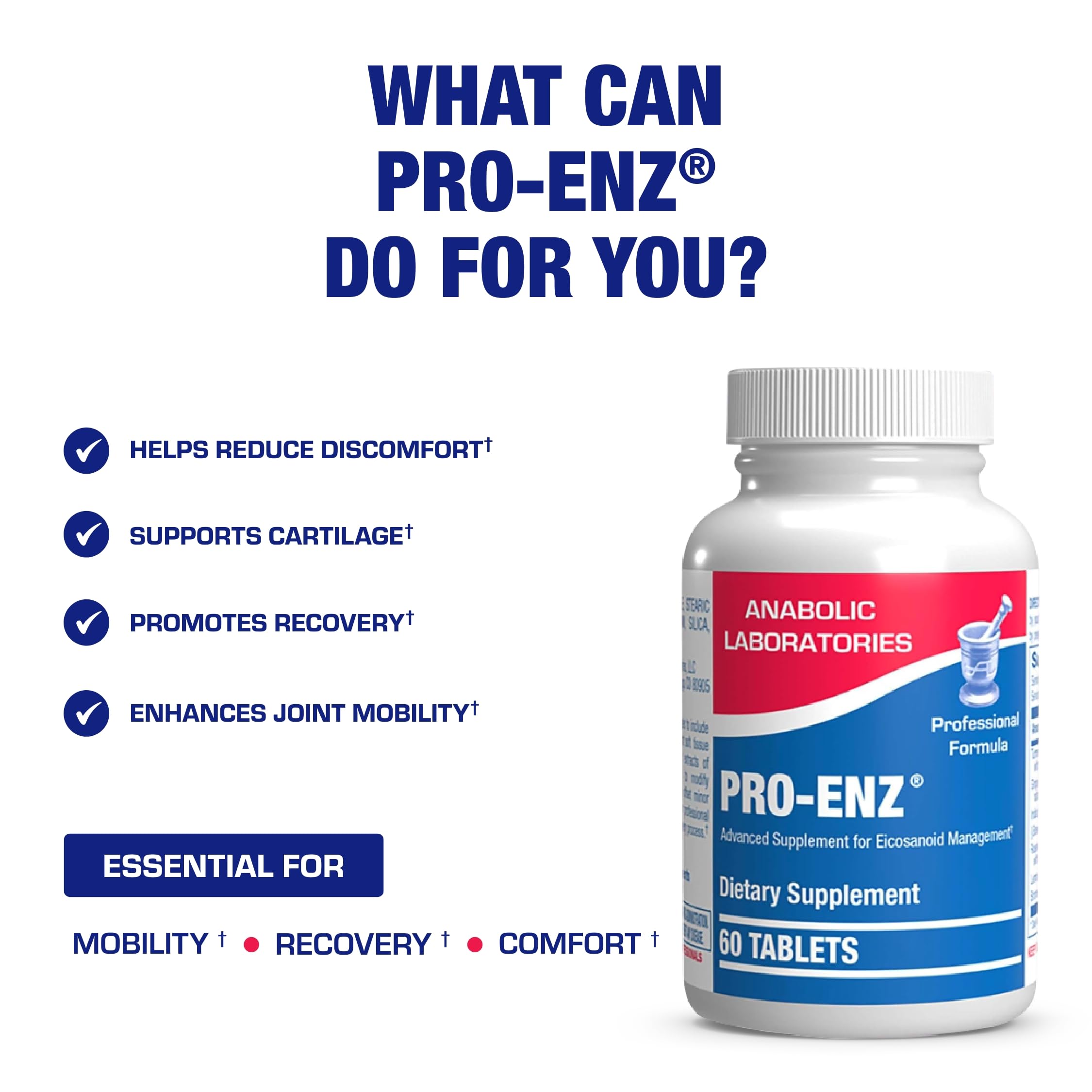Foto 3 pulgar | Suplemento Anabolic Laboratories Pro Enz Joint Support 60 Comprimidos - Venta Internacional.